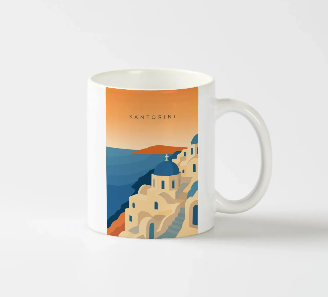Santorini tazza in ceramica da minimalist designs