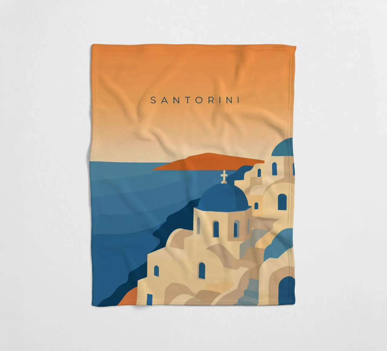 Santorini coperta in pile da minimalist designs