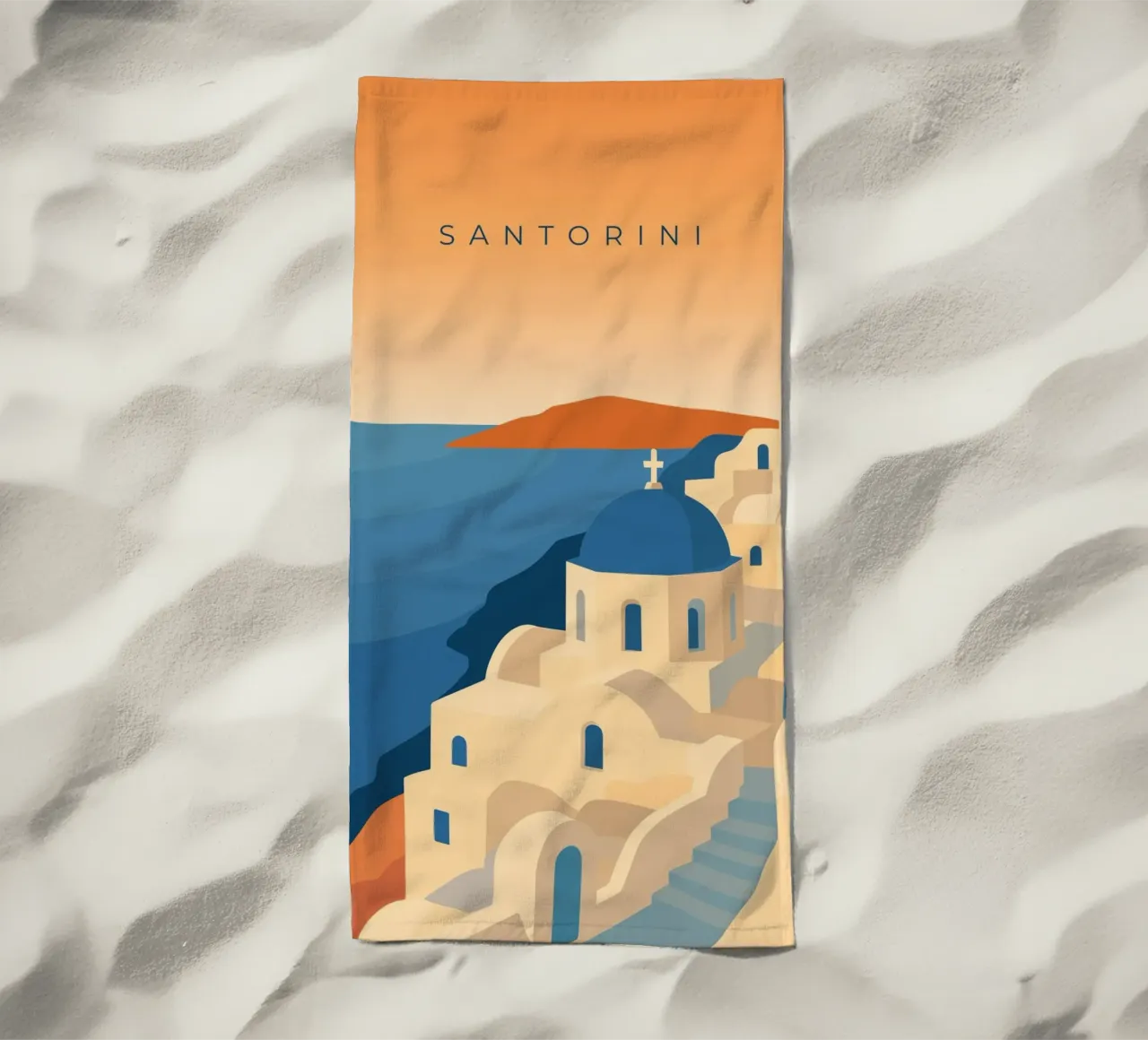 Santorini telo mare da minimalist designs