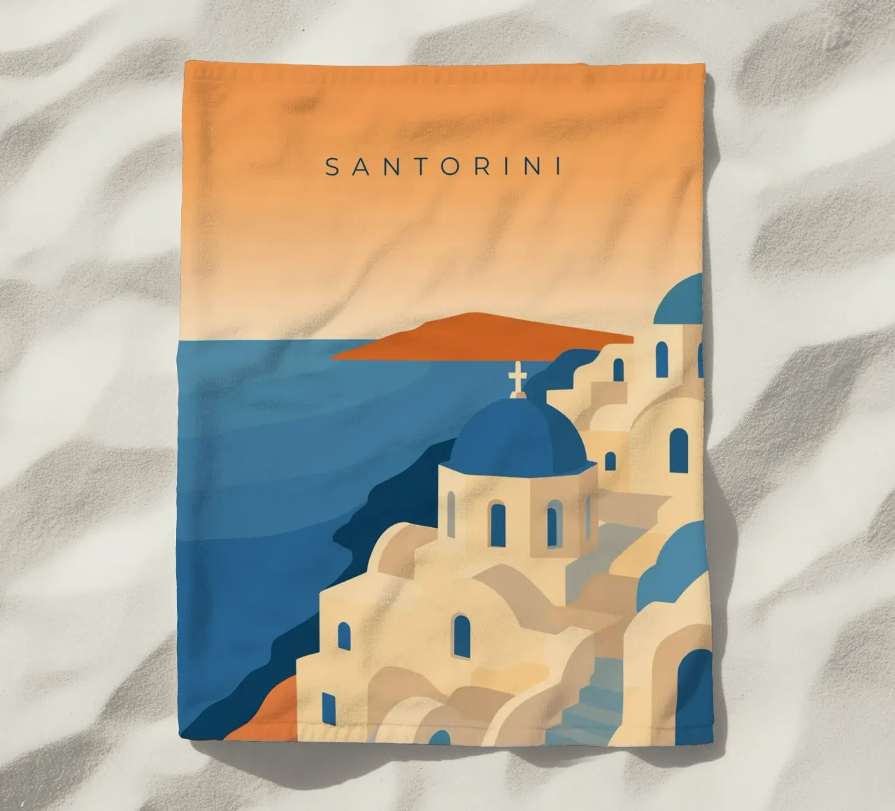 Santorini telo mare da minimalist designs