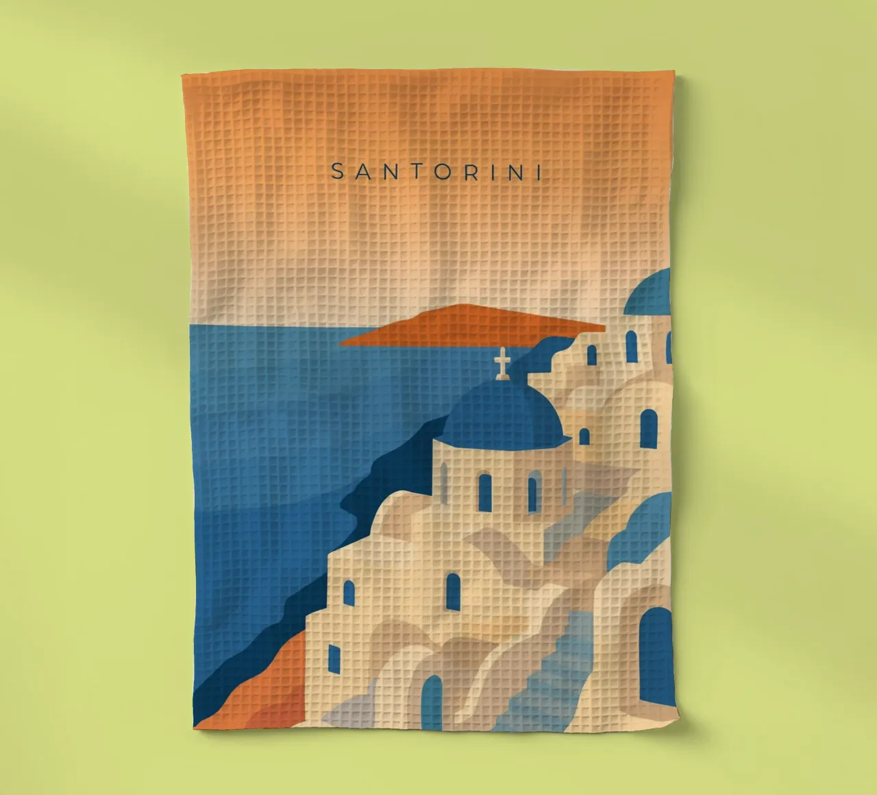 Santorini canovaccio da cucina da minimalist designs