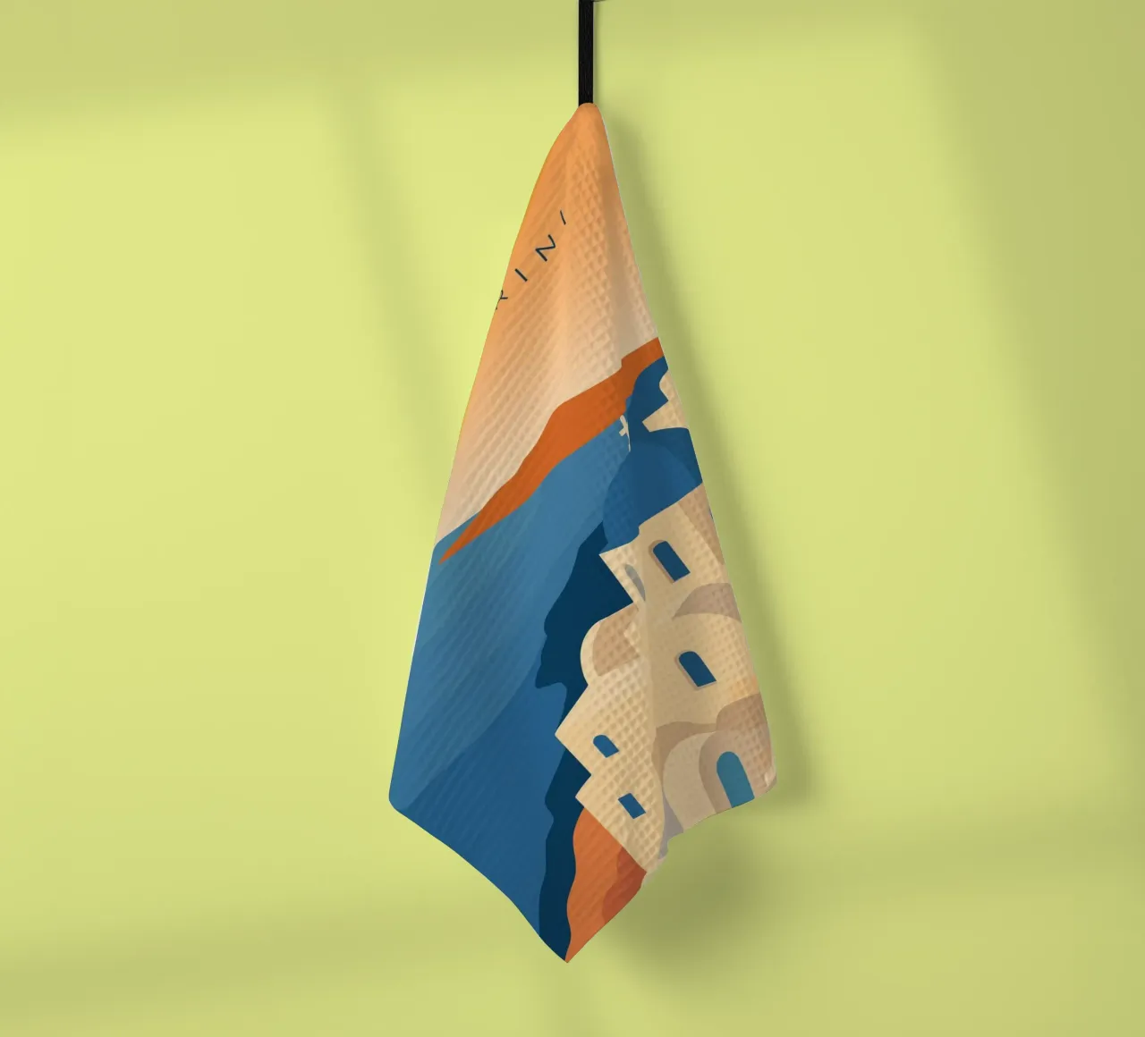 Santorini canovaccio da cucina da minimalist designs