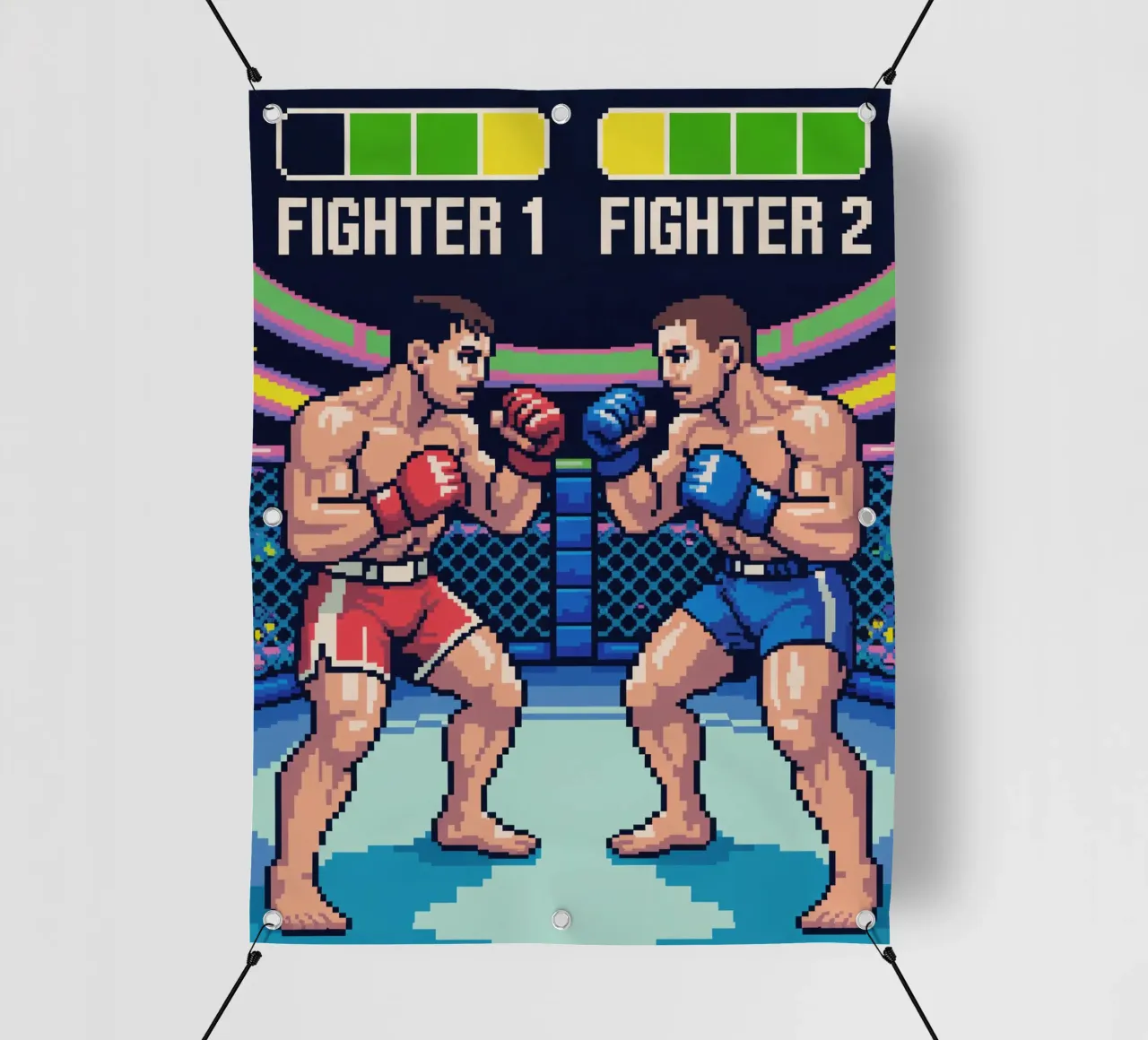 Combattimento MMA retrò - Gioco arcade in stile Pixel Art telo in pvc da GameDay Studio