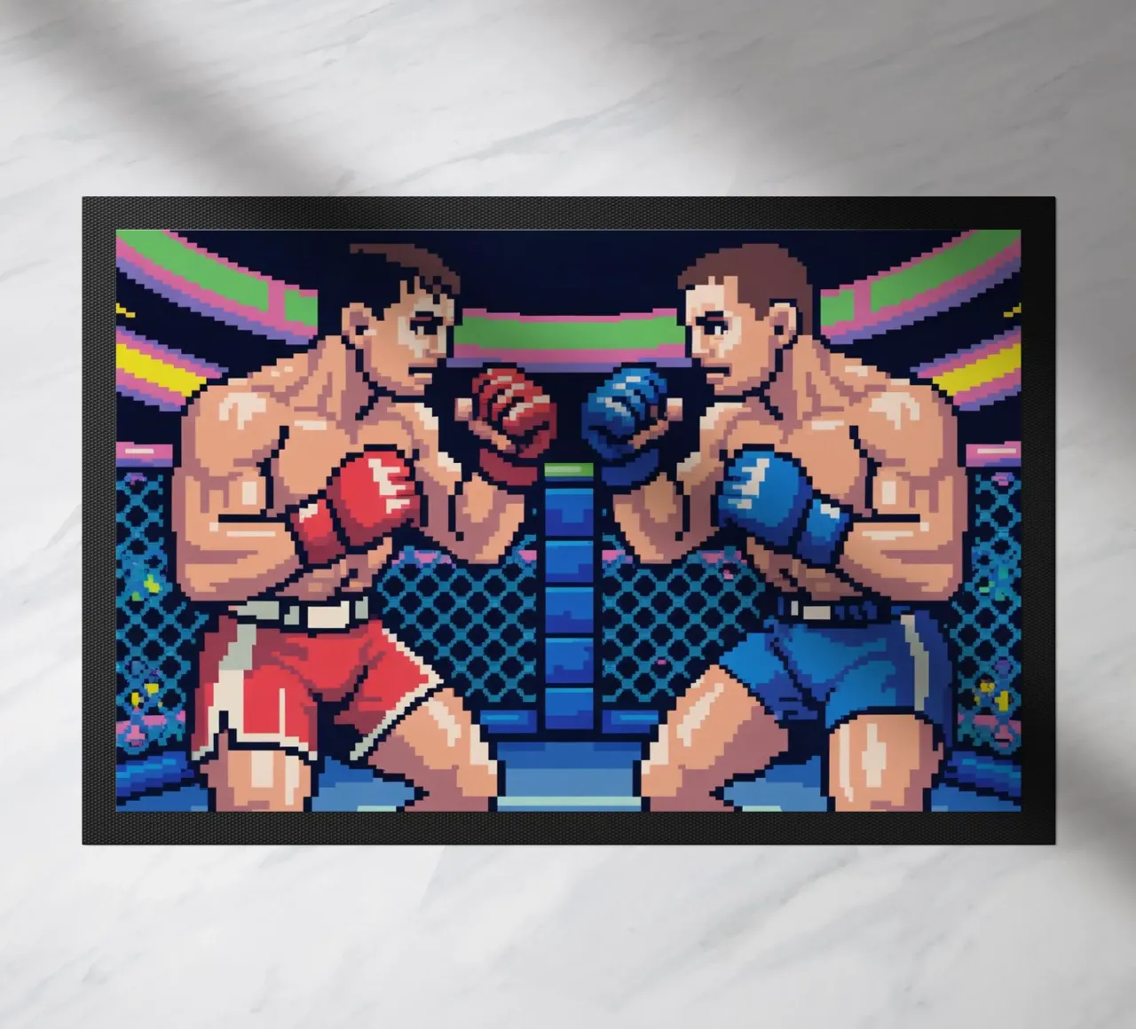 Retro MMA fighting - Pixel art style arcade game doormat by GameDay Studio