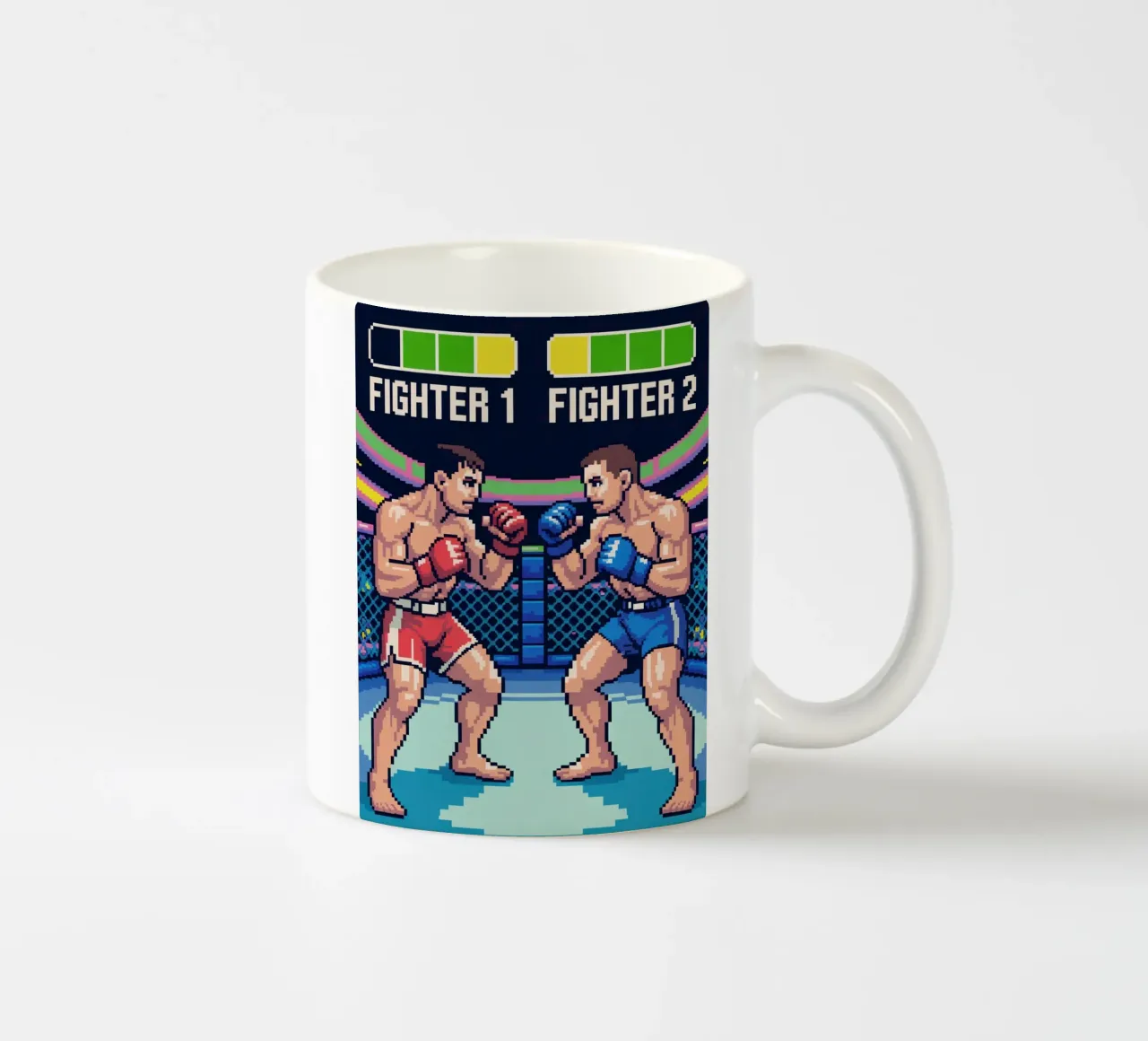 Combattimento MMA retrò - Gioco arcade in stile Pixel Art tazza in ceramica da GameDay Studio