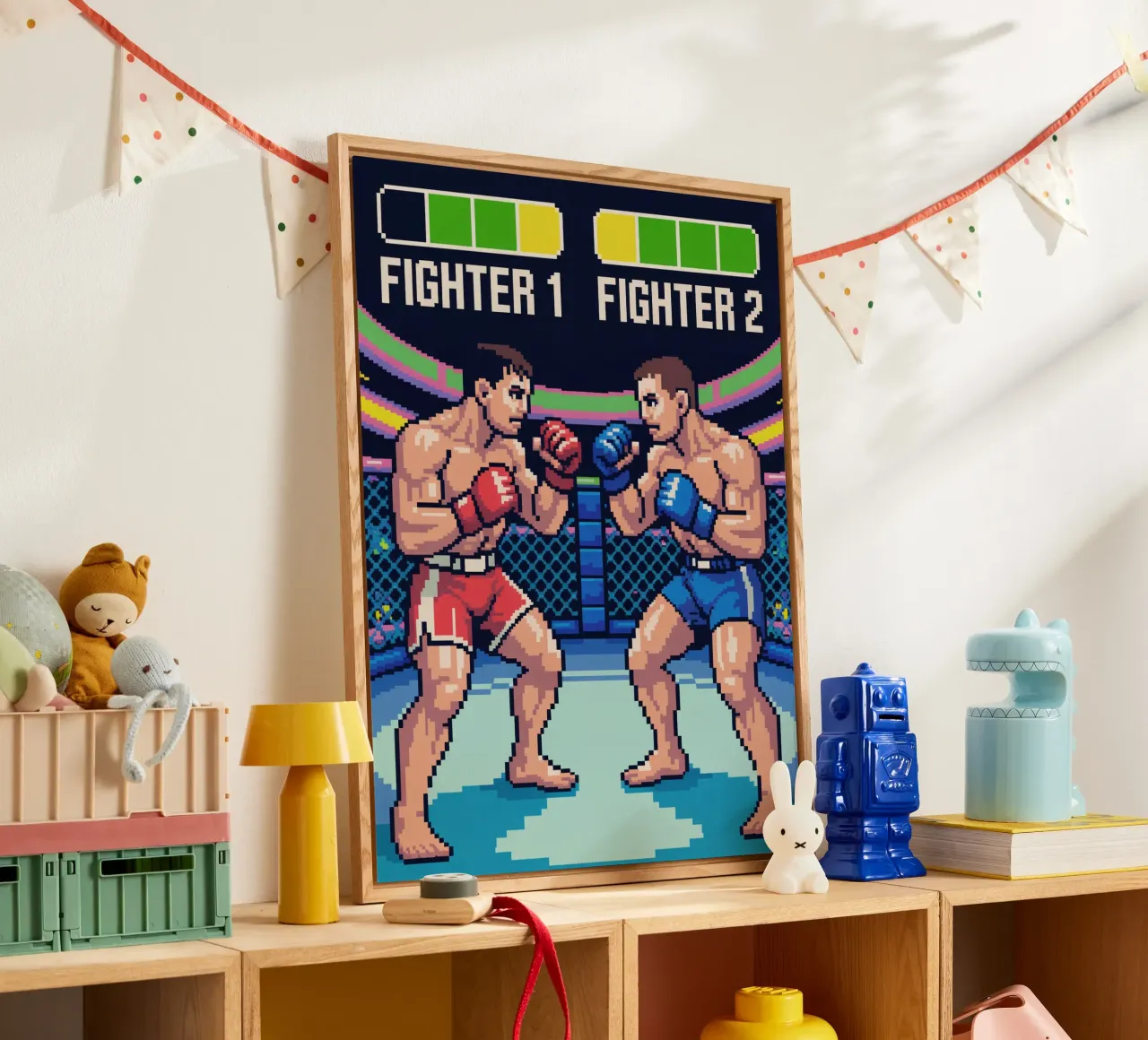 Combattimento MMA retrò - Gioco arcade in stile Pixel Art plexiglass da GameDay Studio