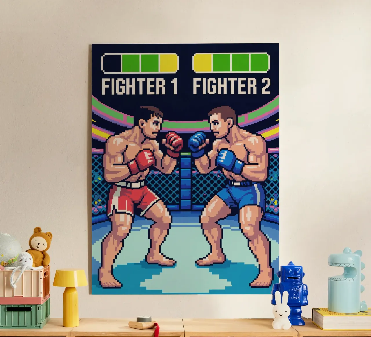 Combattimento MMA retrò - Gioco arcade in stile Pixel Art plexiglass da GameDay Studio