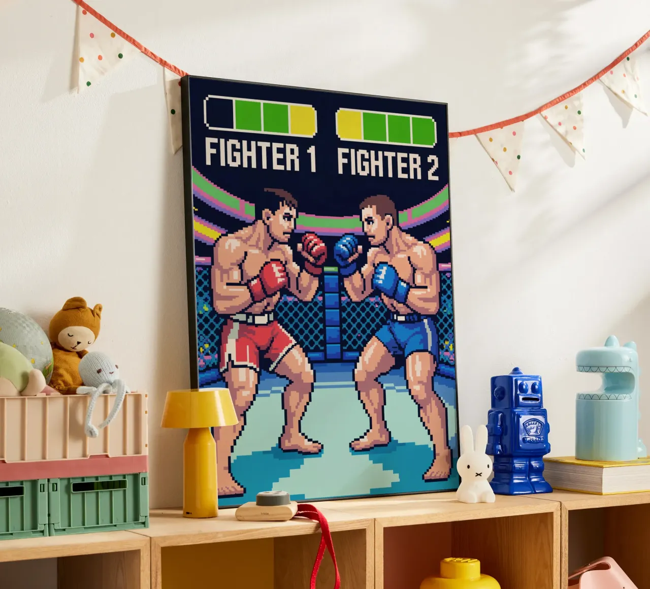 Combattimento MMA retrò - Gioco arcade in stile Pixel Art pannello forex da GameDay Studio