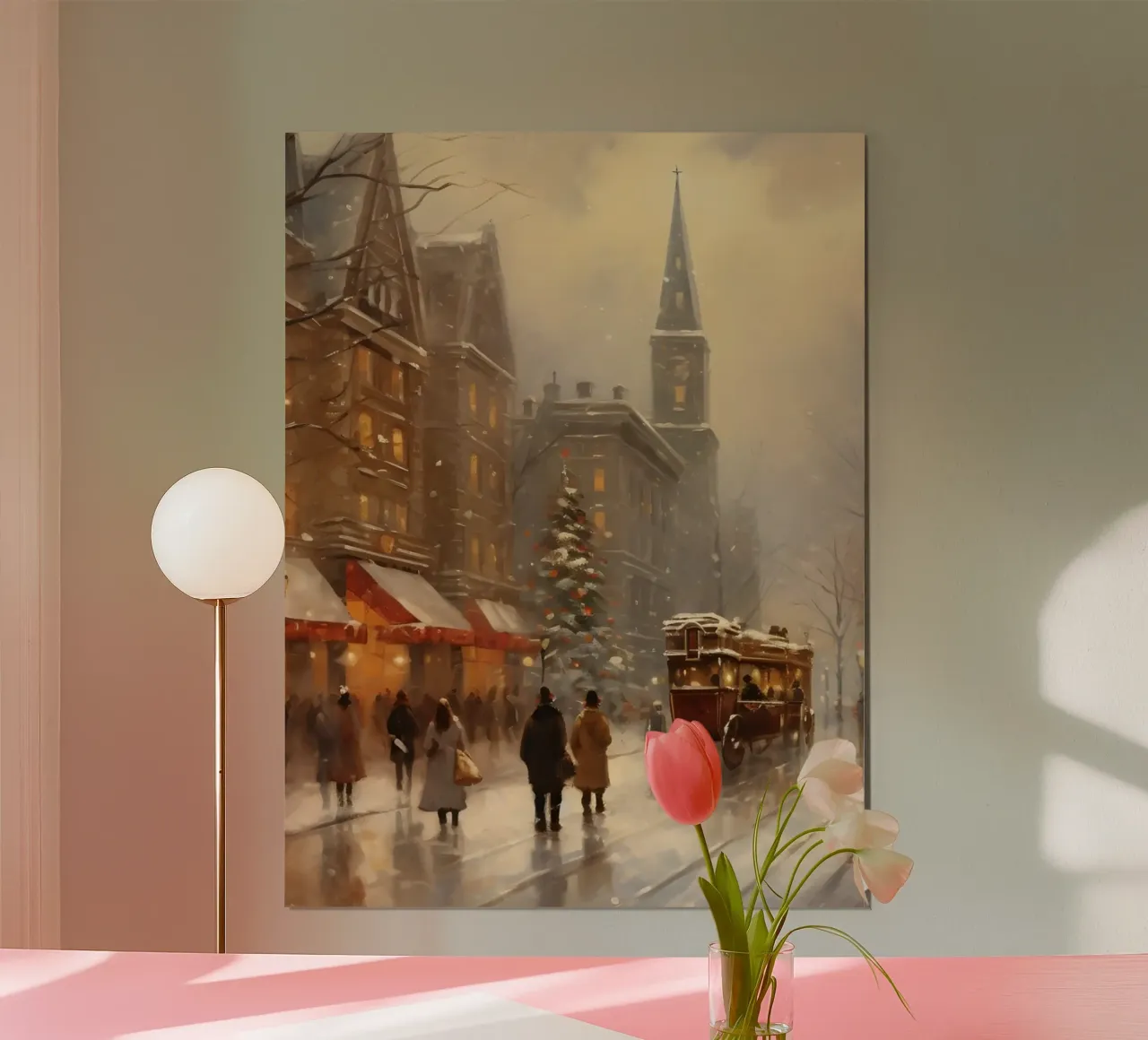 Christmas in the city - Vintage Winter Artprint poster by Christmas Vibes 2025