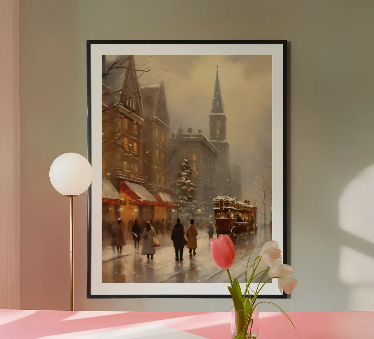Christmas in the city - Vintage Winter Artprint poster by Christmas Vibes 2025