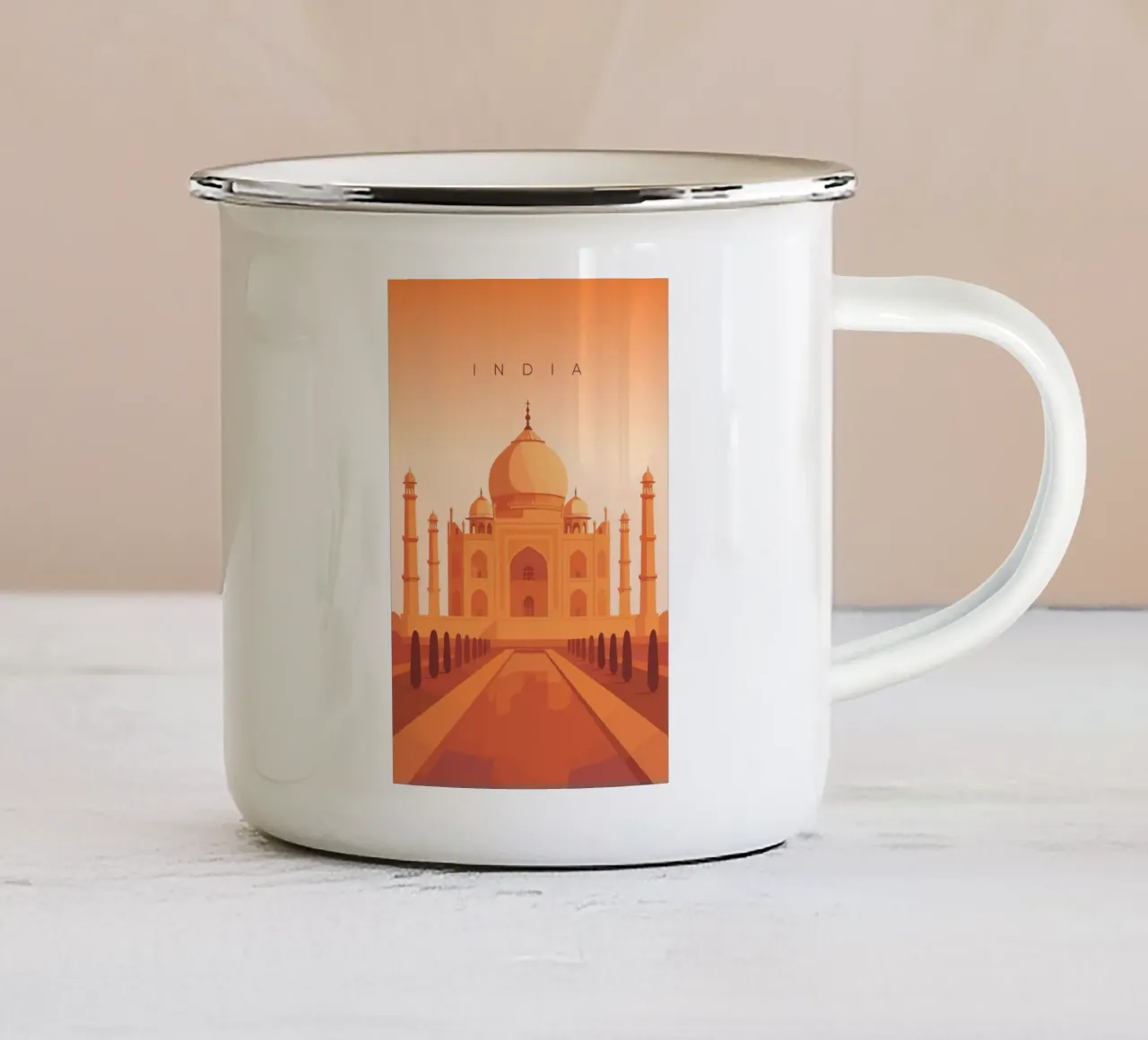 India tazza in smalto da minimalist designs