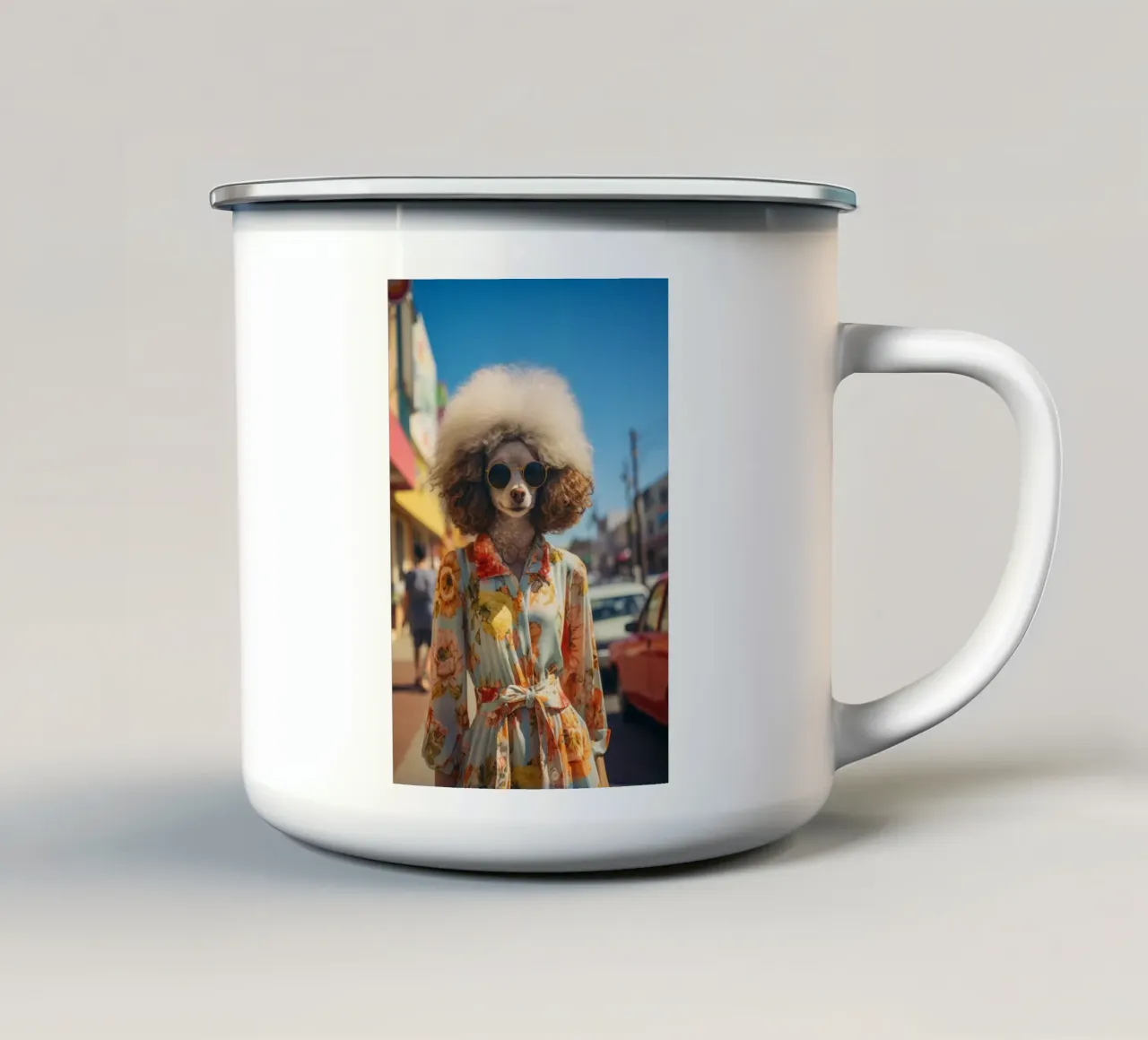 Margaux tazza in smalto da Affiches Chien Originales – Dogland