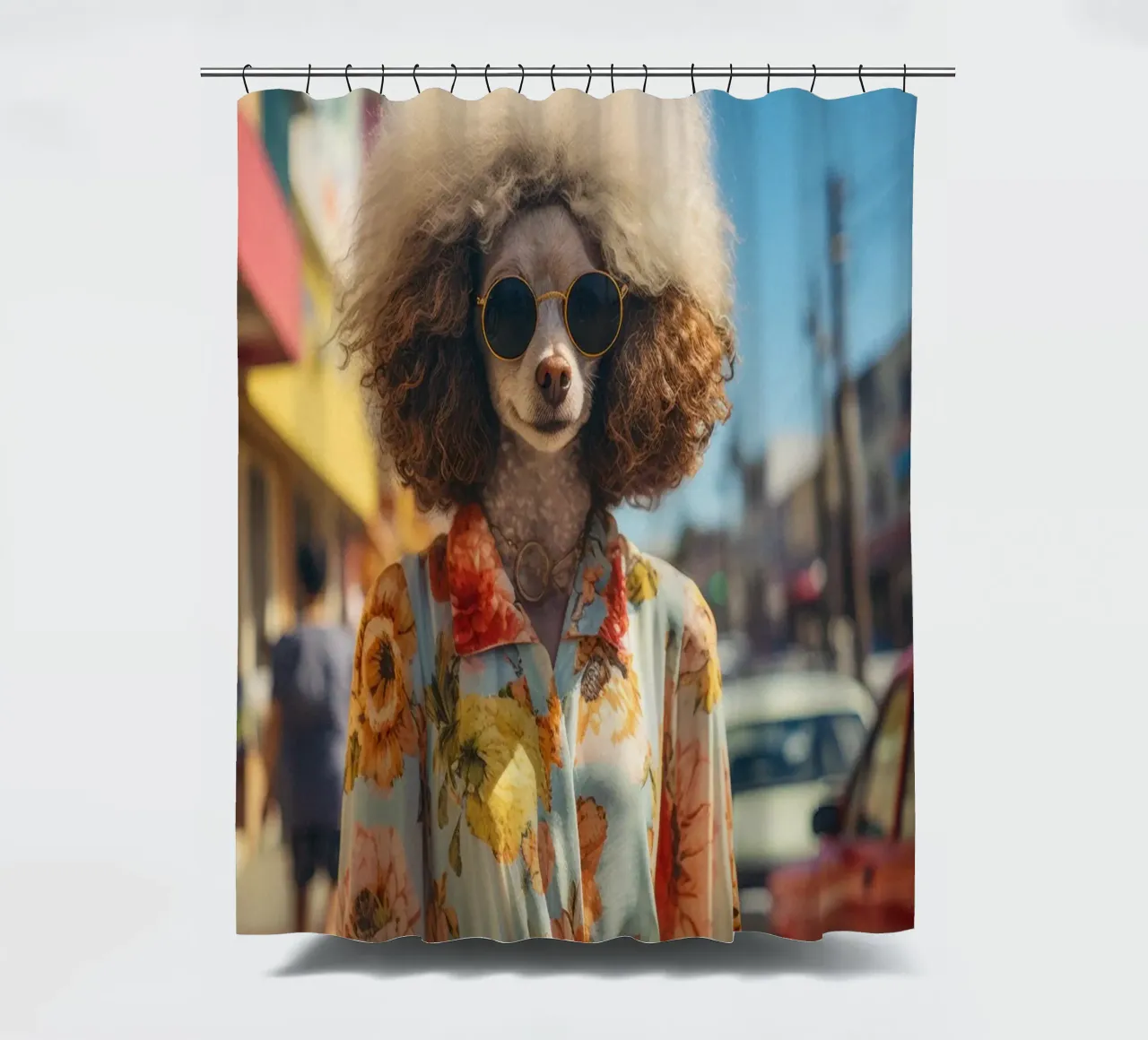 Margaux shower curtain by Affiches Chien Originales – Dogland