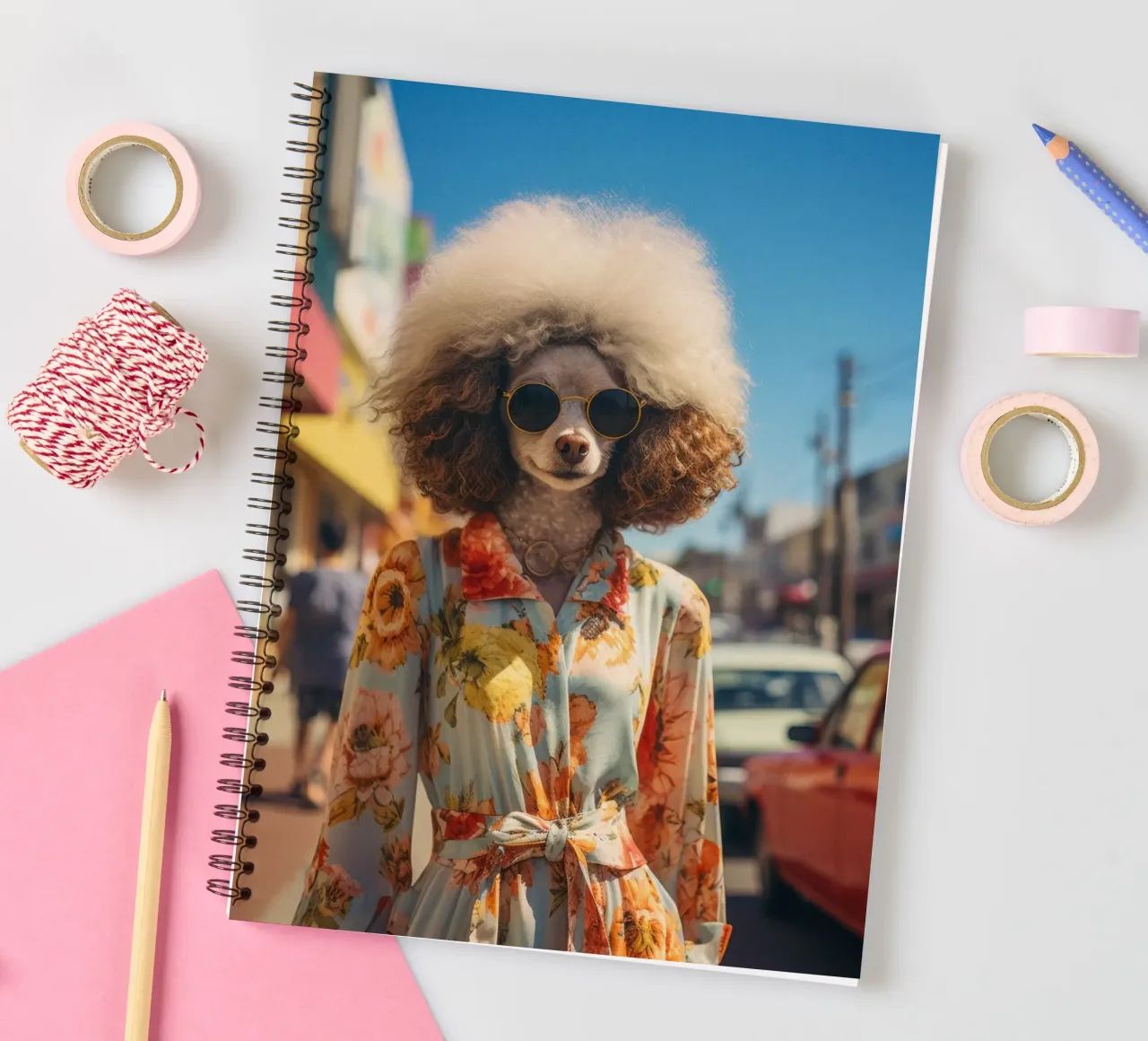 Margaux spiral notebook by Affiches Chien Originales – Dogland