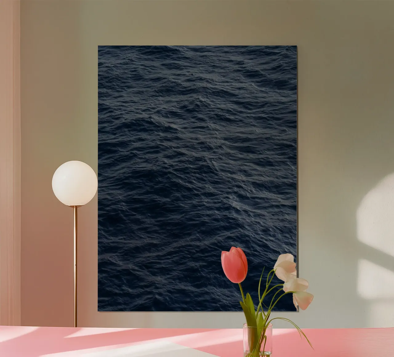 Pacific poster with wooden frame by ROBERTO H
