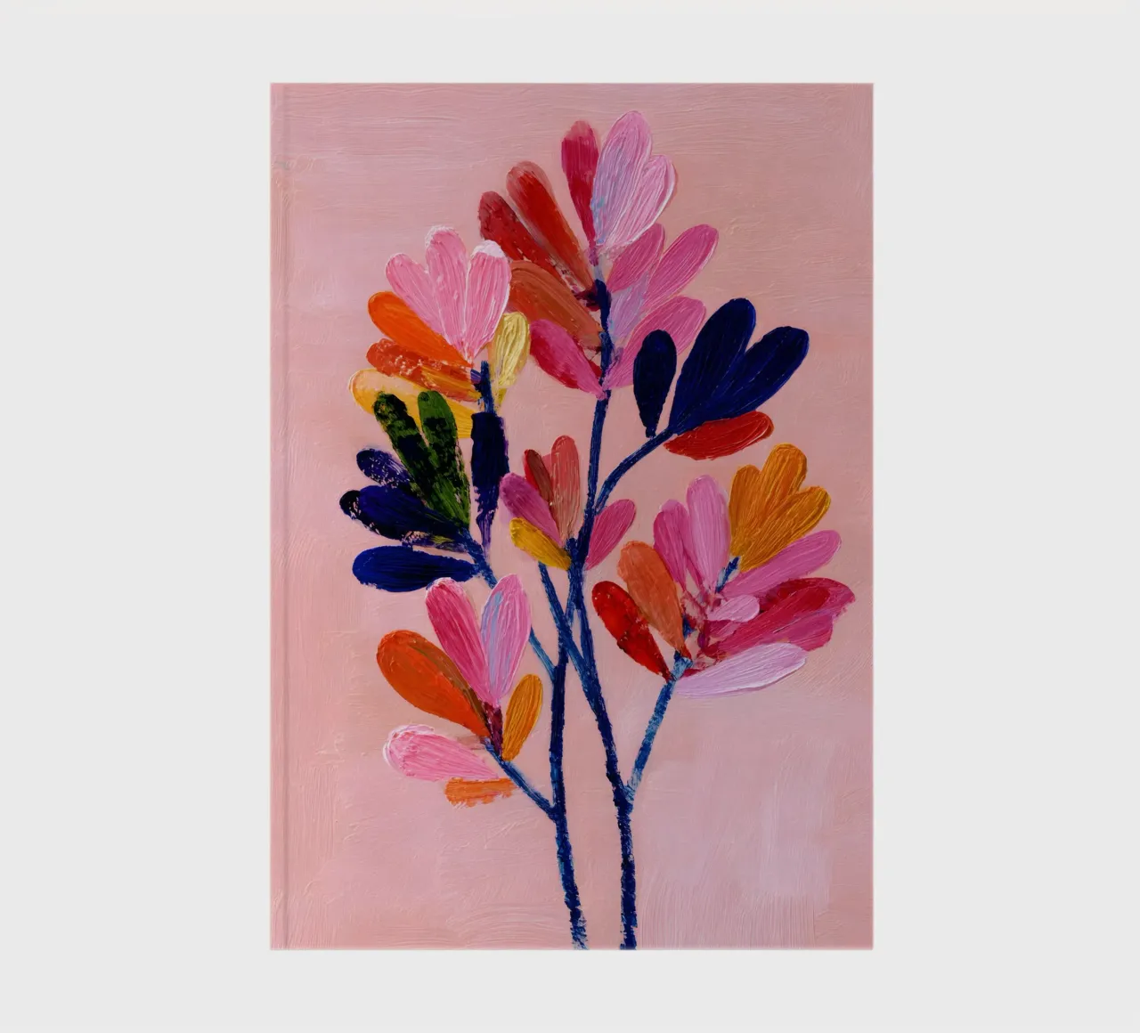 Pink Bloom Abstraction notebook by Boho House