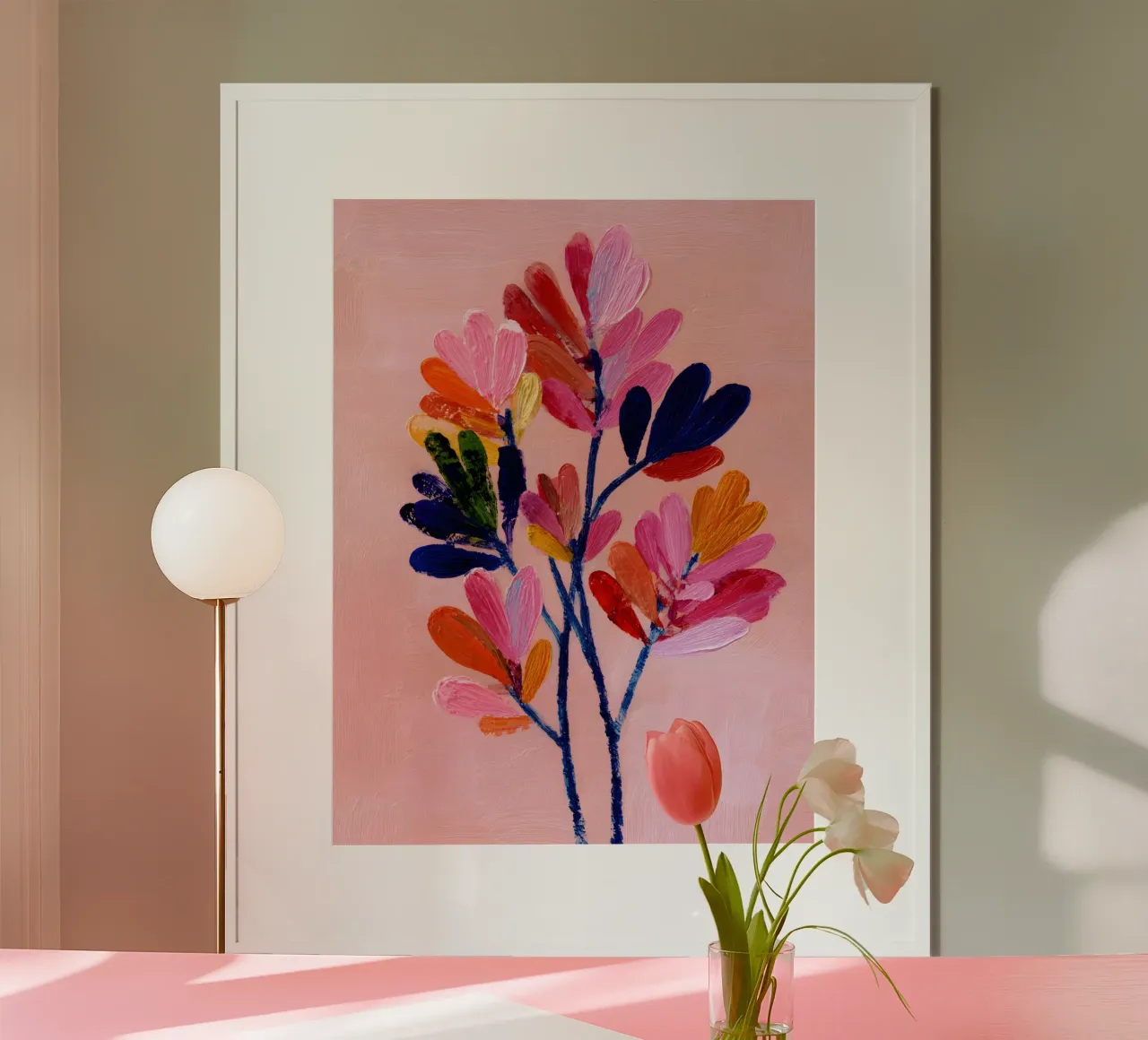 Pink Bloom Abstraction carta hahnemühle da Boho House