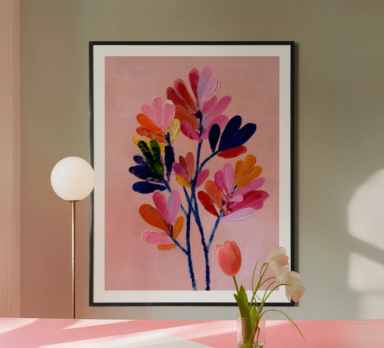 Pink Bloom Abstraction carta hahnemühle da Boho House