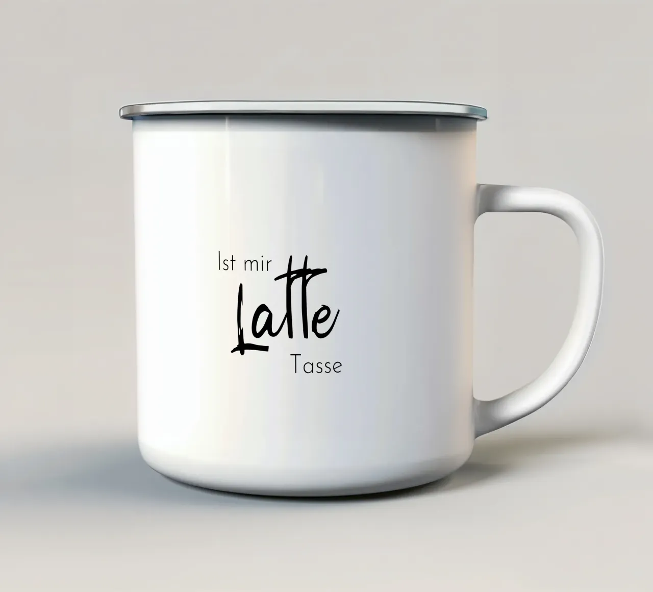 Ist mir Latte tazza in smalto da Made in Bavaria