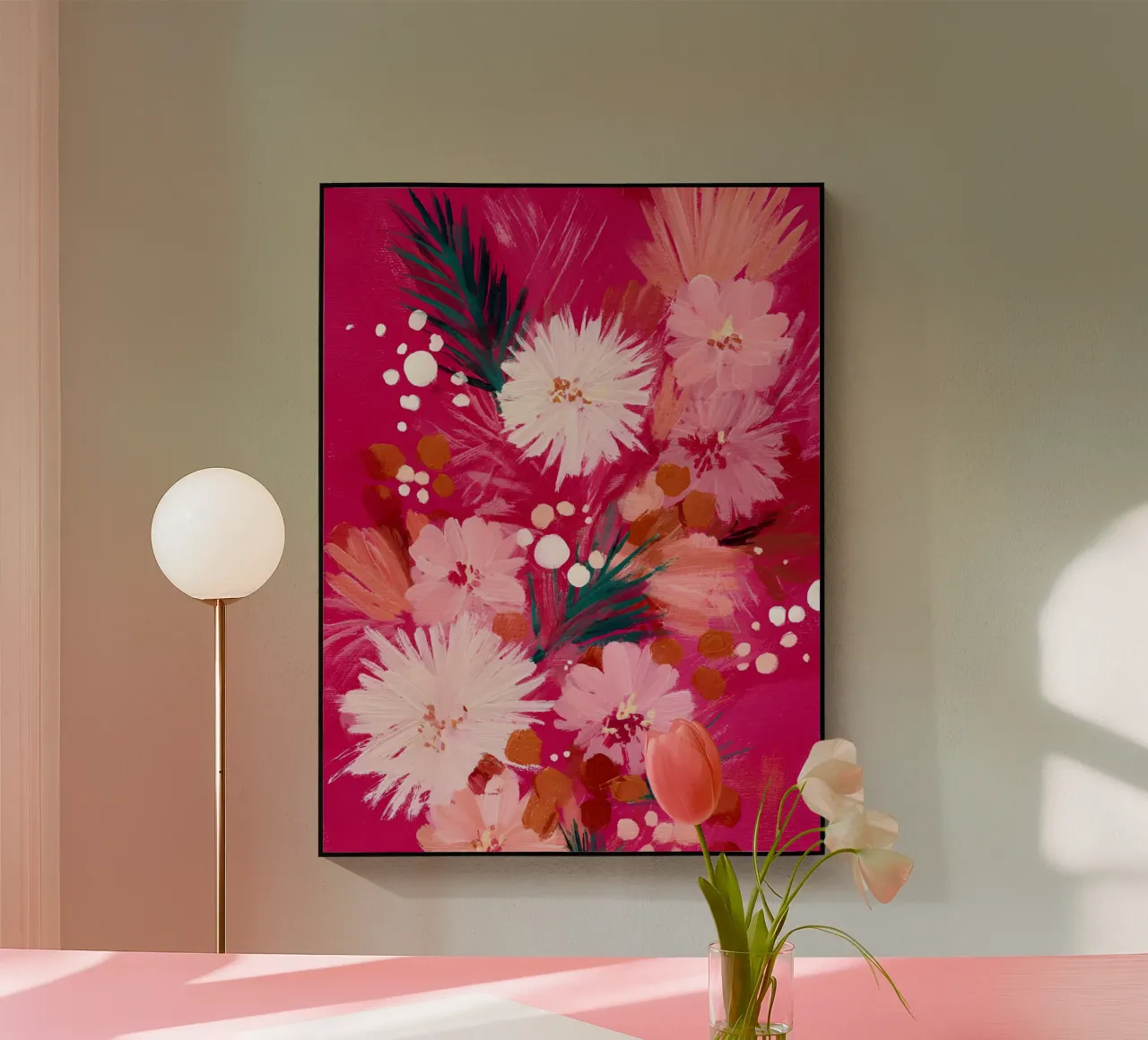 Fuchsia Festivity plexiglass da The Floralist