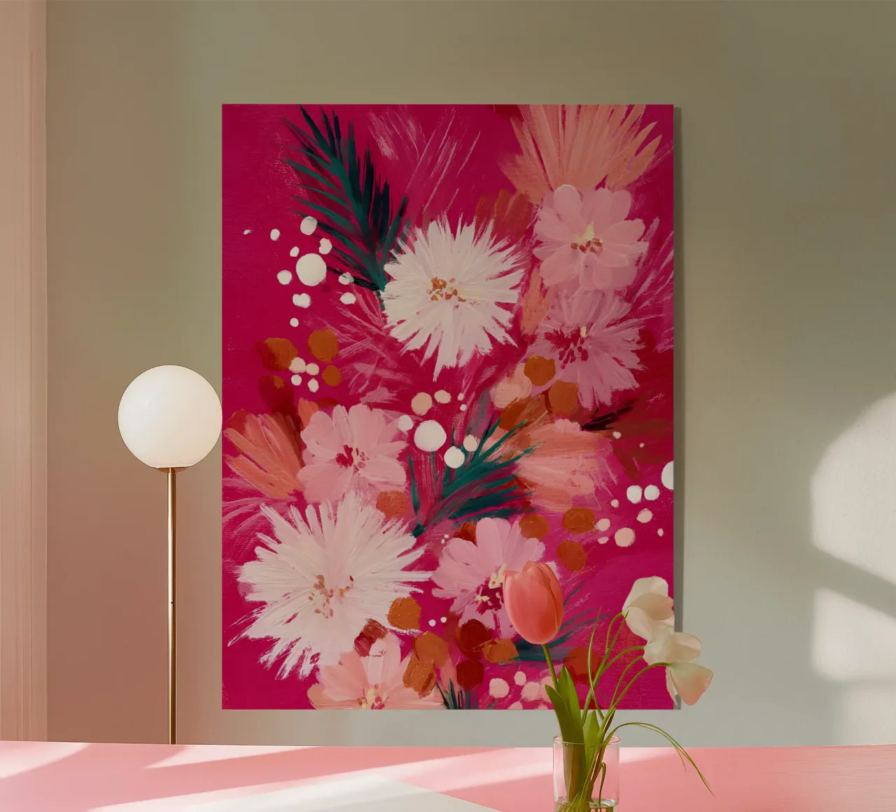 Fuchsia Festivity plexiglass da The Floralist