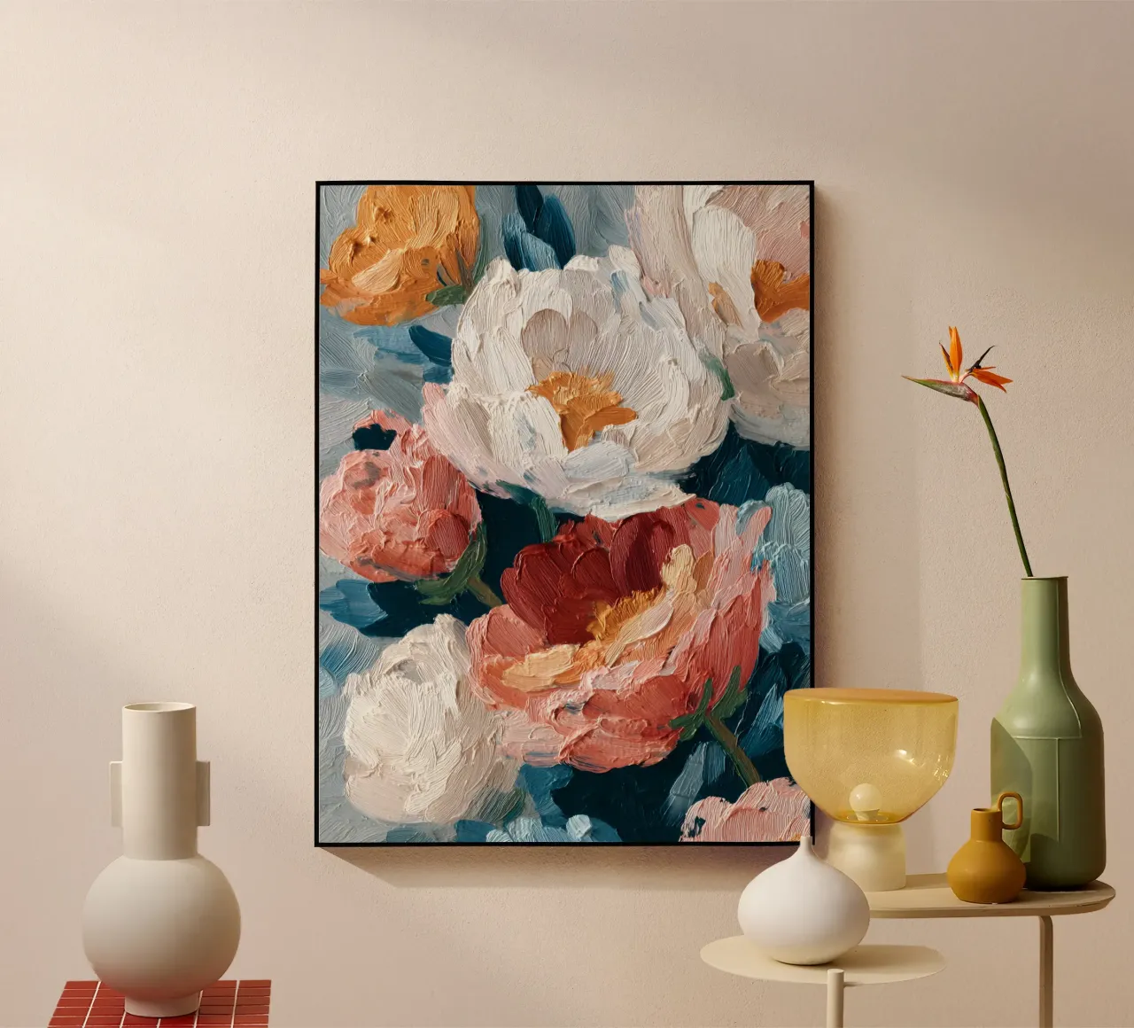 Blushing Petals acrylic glass by The Floralist