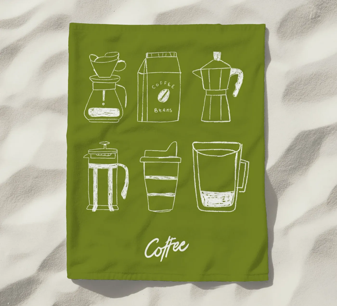 COFFEE beach towel by ARTEVO