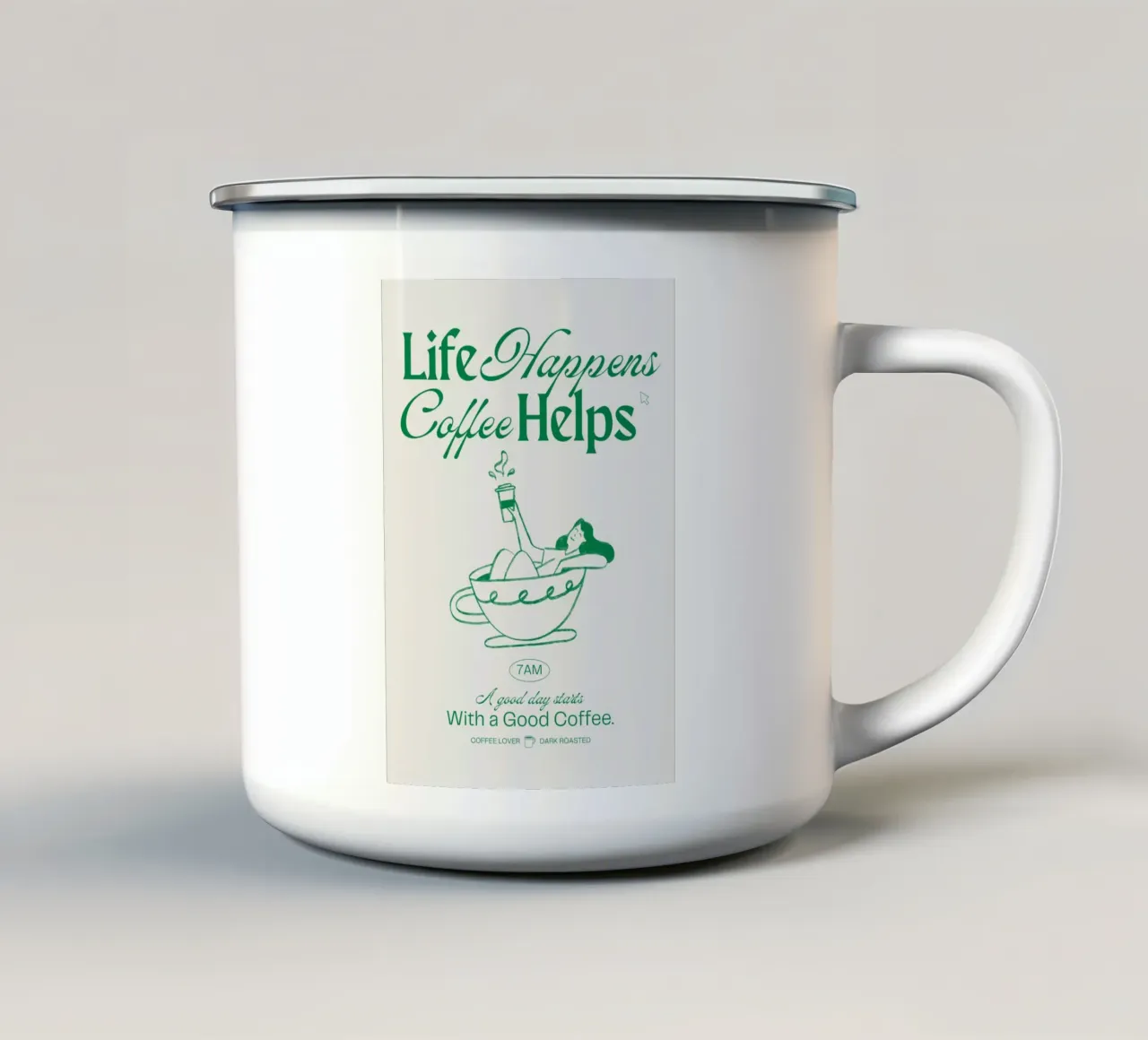 COFFEE HELPS tazza in smalto da ARTEVO