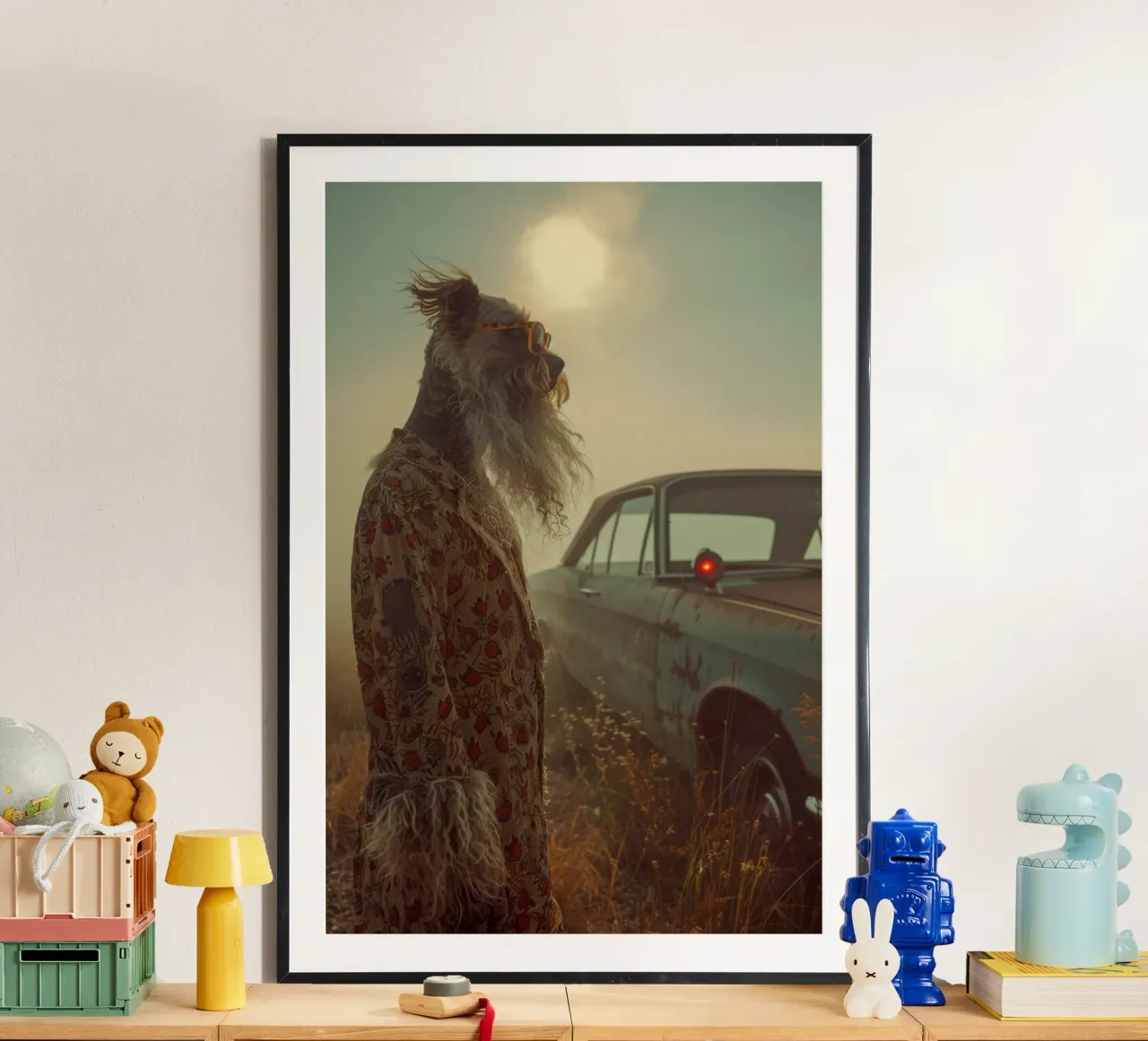 Wyatt poster con telaio in plastica da Affiches Chien Originales – Dogland