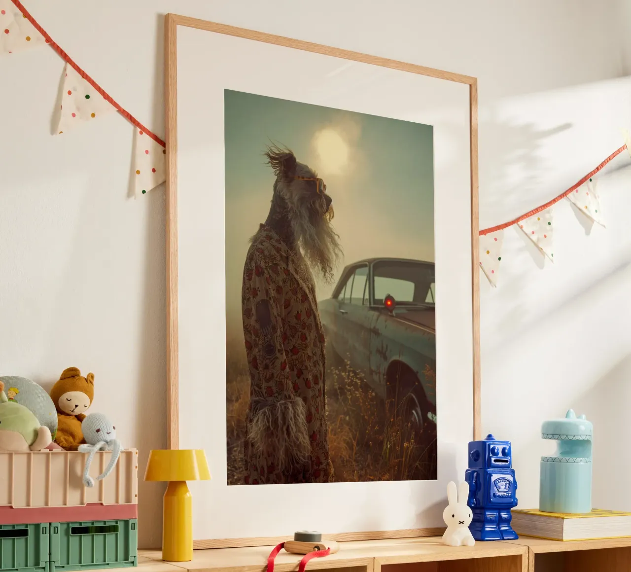 Wyatt poster con telaio in plastica da Affiches Chien Originales – Dogland