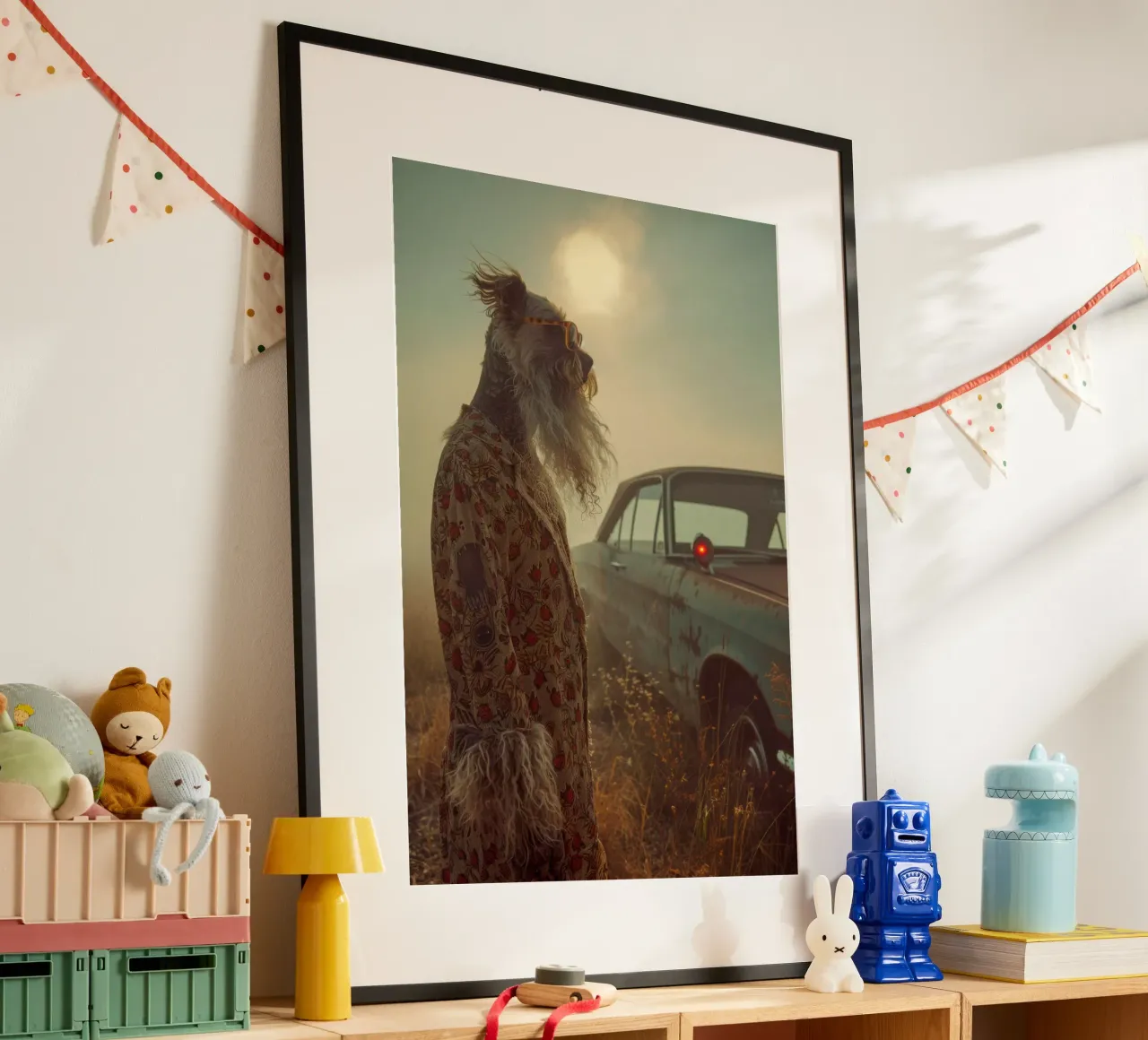 Wyatt poster con telaio in plastica da Affiches Chien Originales – Dogland