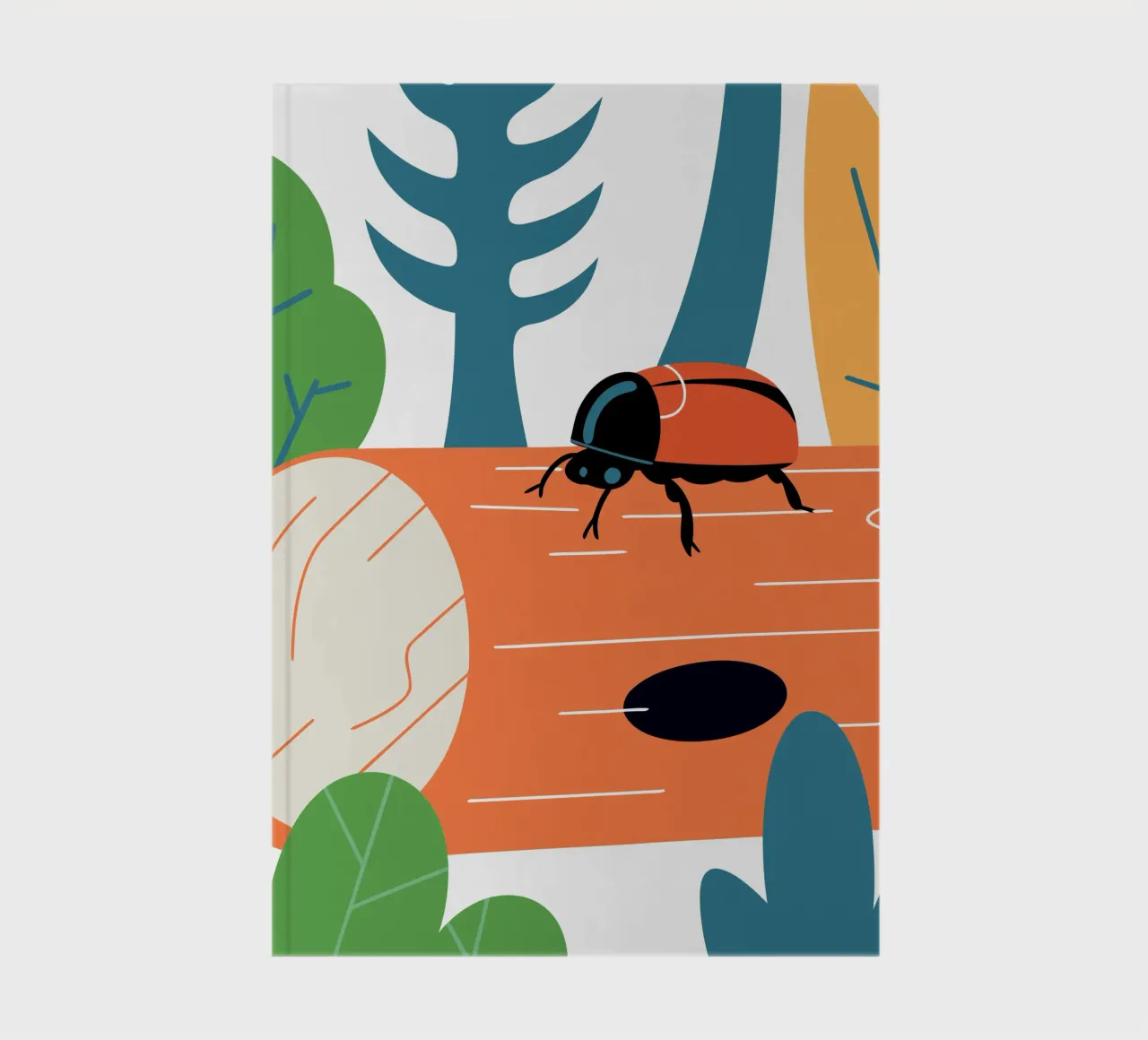 Ladybug on Log notebook by PROTECT ANIMALS