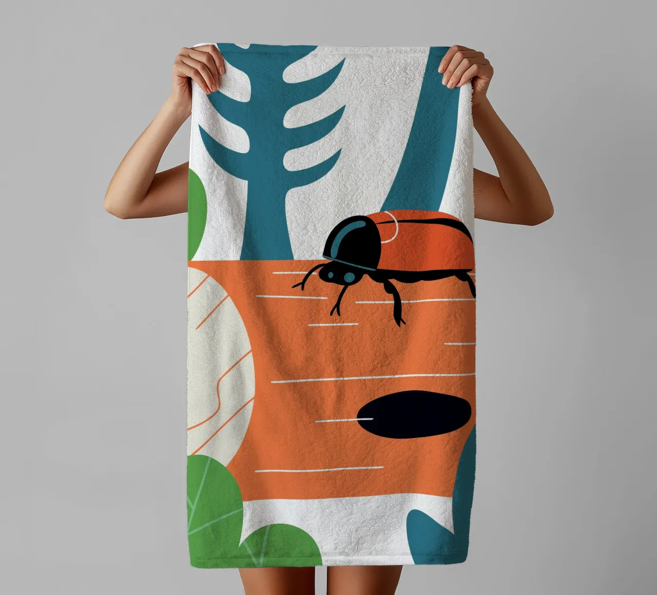 Ladybug on Log towel by PROTECT ANIMALS