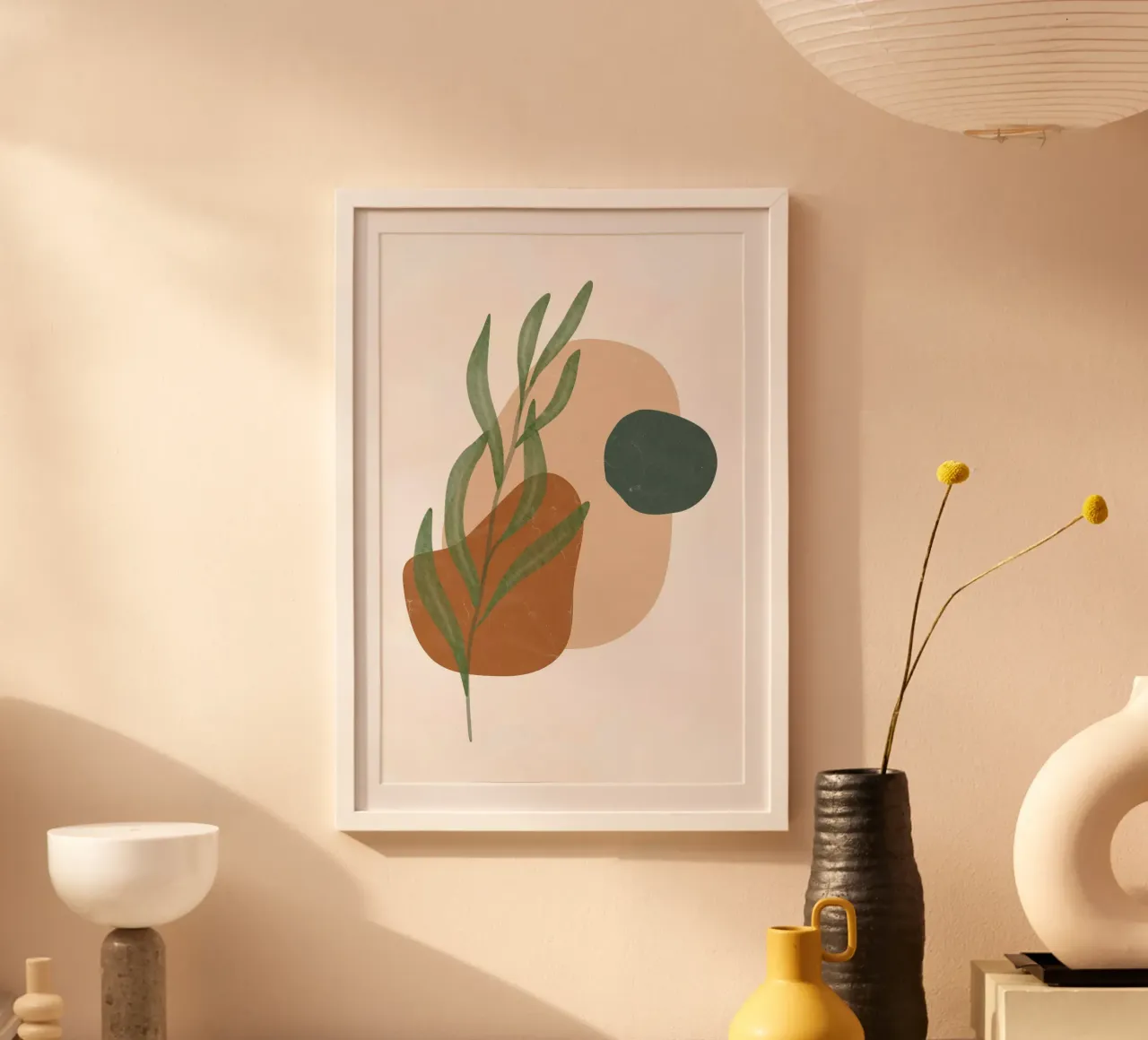 Forme astratte poster con telaio in alluminio da DesignArt