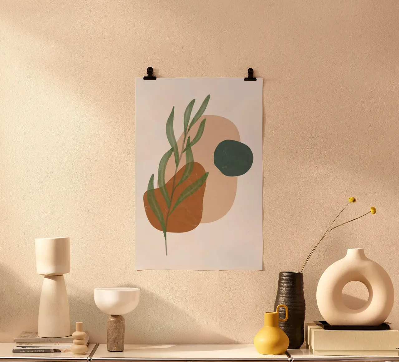 Forme astratte poster con telaio in alluminio da DesignArt