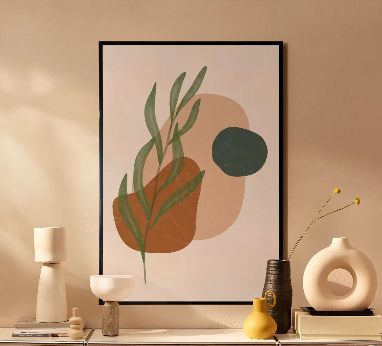 Forme astratte poster con telaio in alluminio da DesignArt