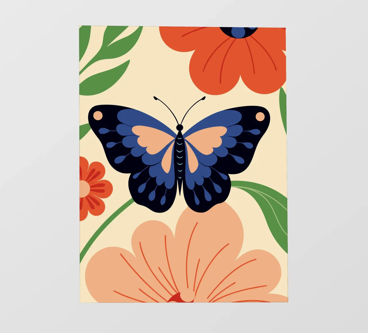 Farfalla e fiori telo in pvc da PROTECT ANIMALS