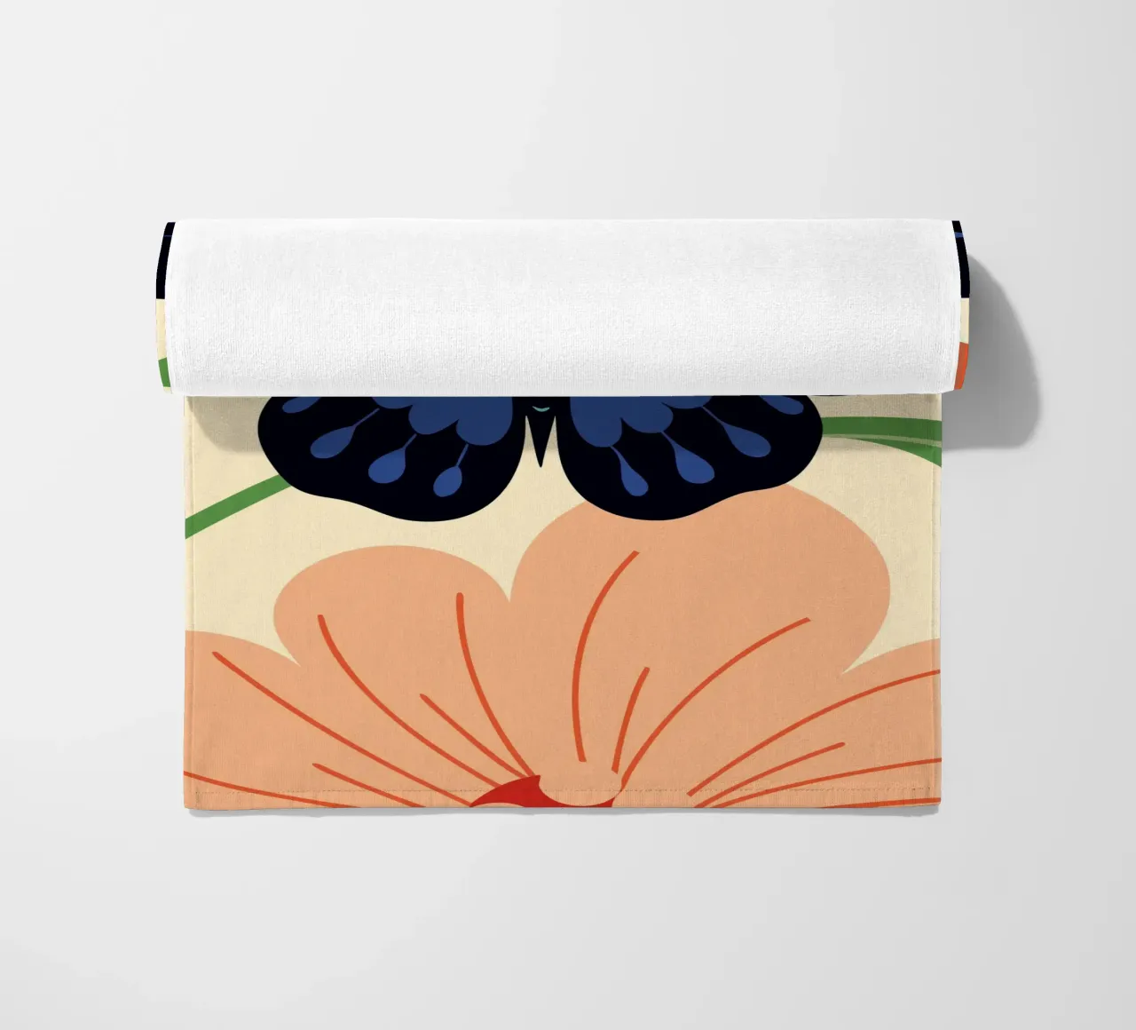 Farfalla e fiori telo mare da PROTECT ANIMALS