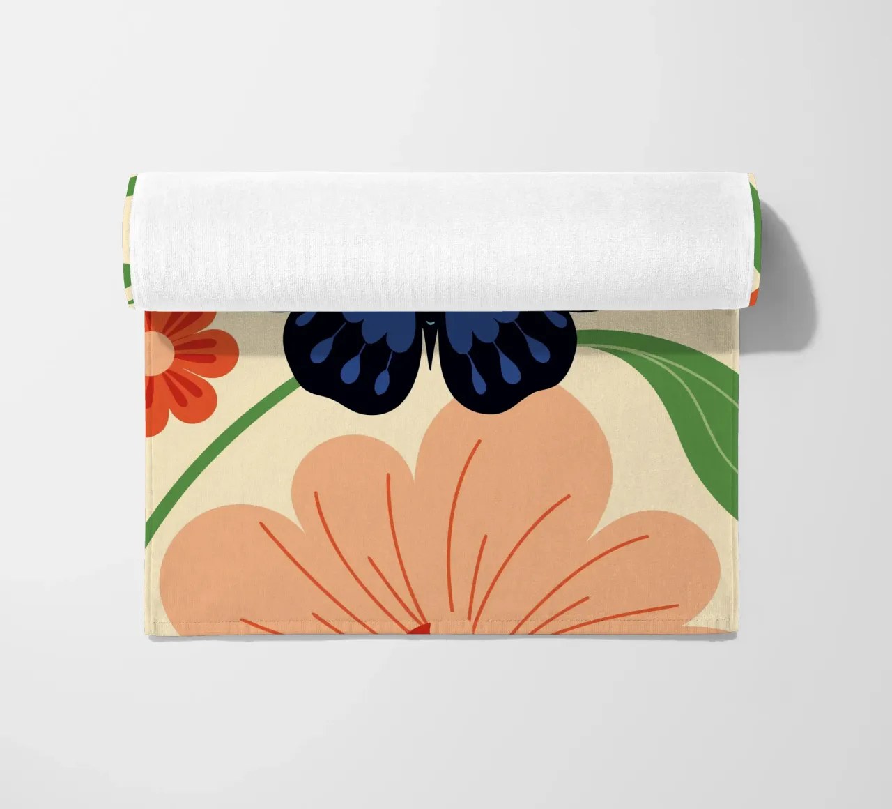 Farfalla e fiori telo mare da PROTECT ANIMALS