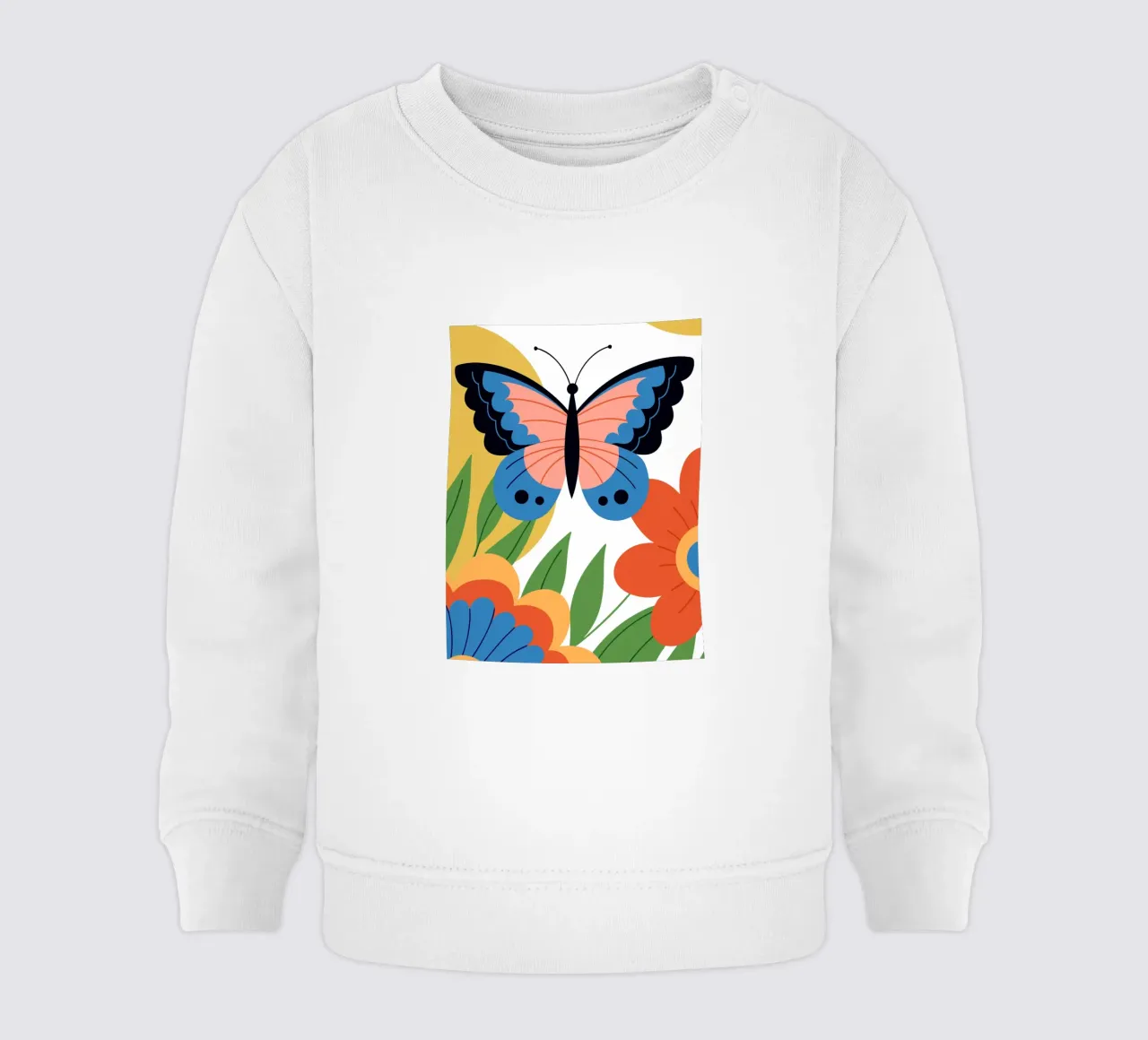 Farfalla e fiori felpa neonato da PROTECT ANIMALS