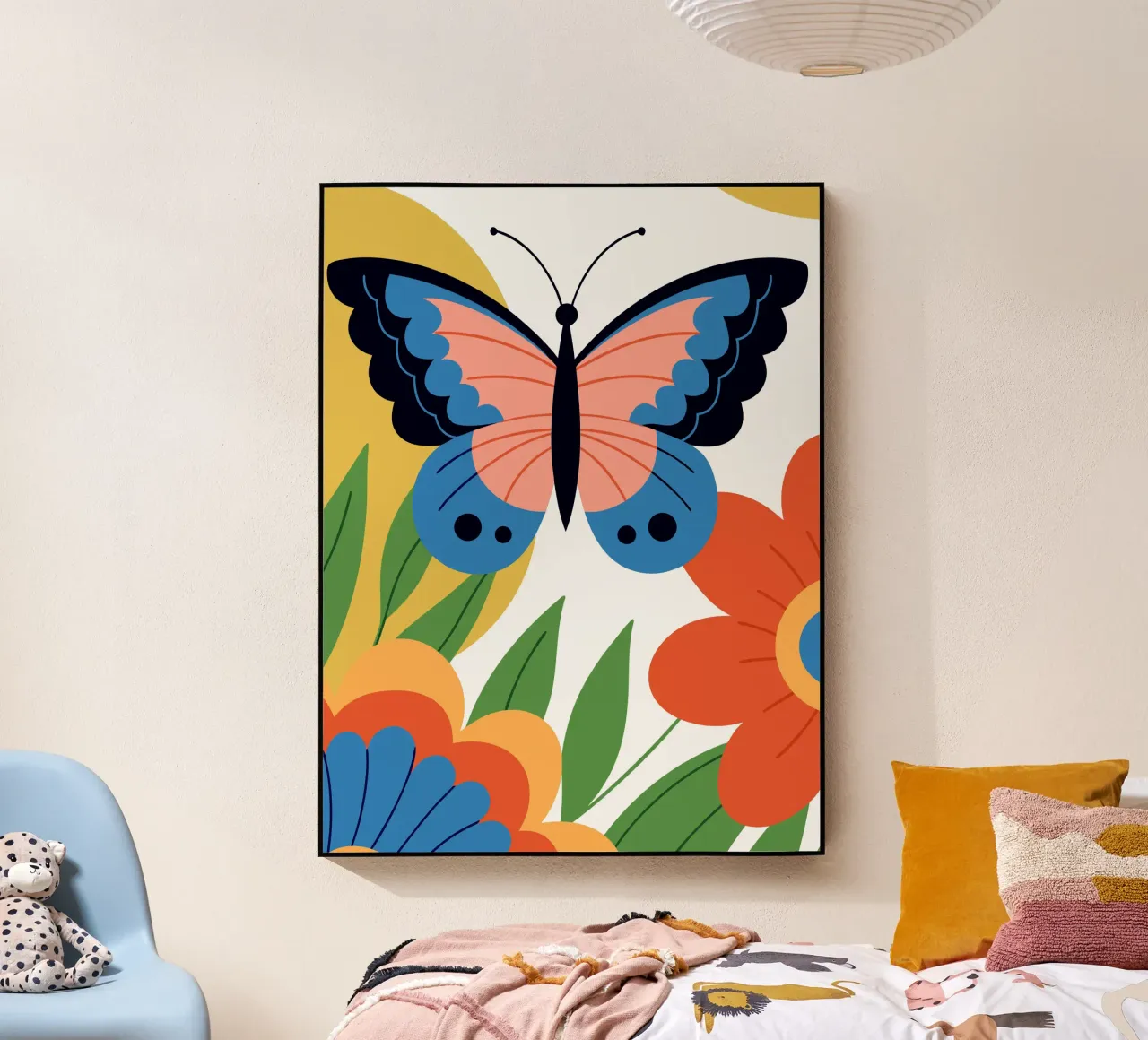 Farfalla e fiori plexiglass da PROTECT ANIMALS