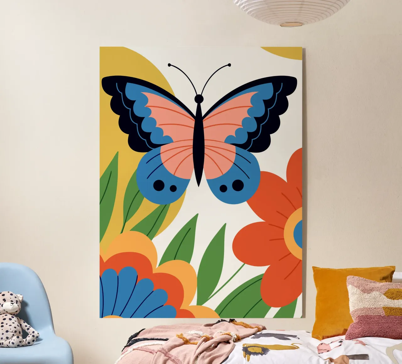 Farfalla e fiori plexiglass da PROTECT ANIMALS