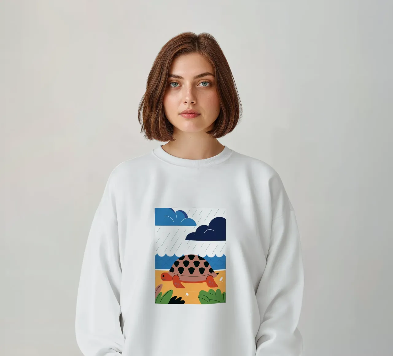 Tartaruga sulla spiaggia felpa da PROTECT ANIMALS