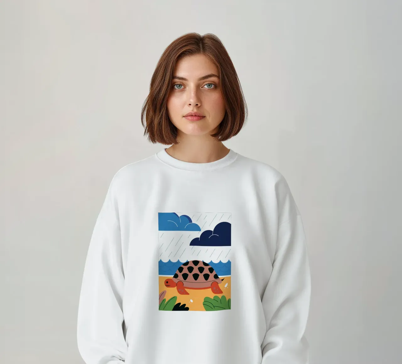 Tartaruga sulla spiaggia felpa da PROTECT ANIMALS