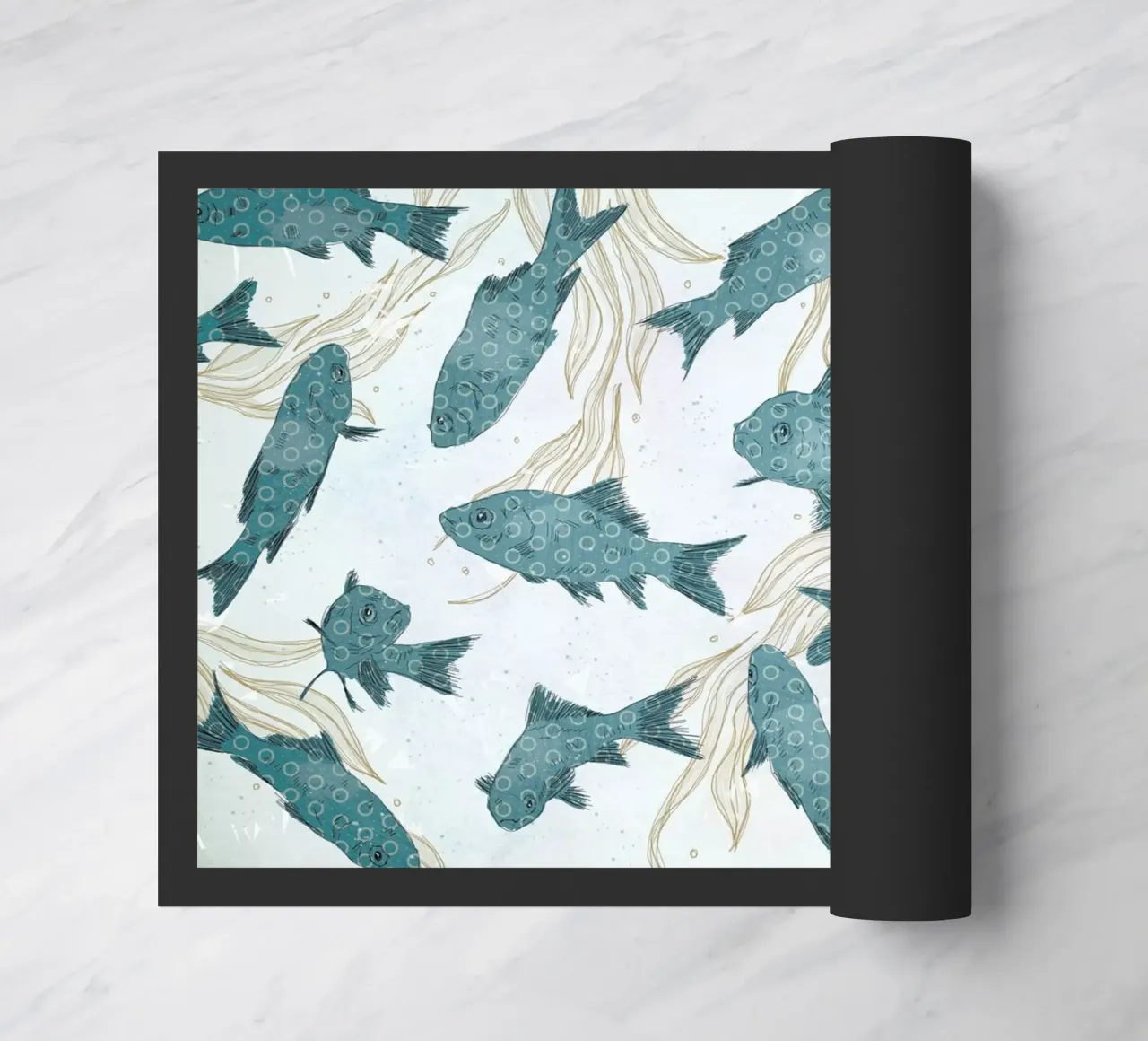 Blue Fish doormat by Tracie Andrews