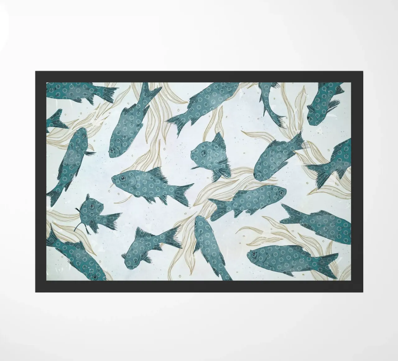 Blue Fish doormat by Tracie Andrews