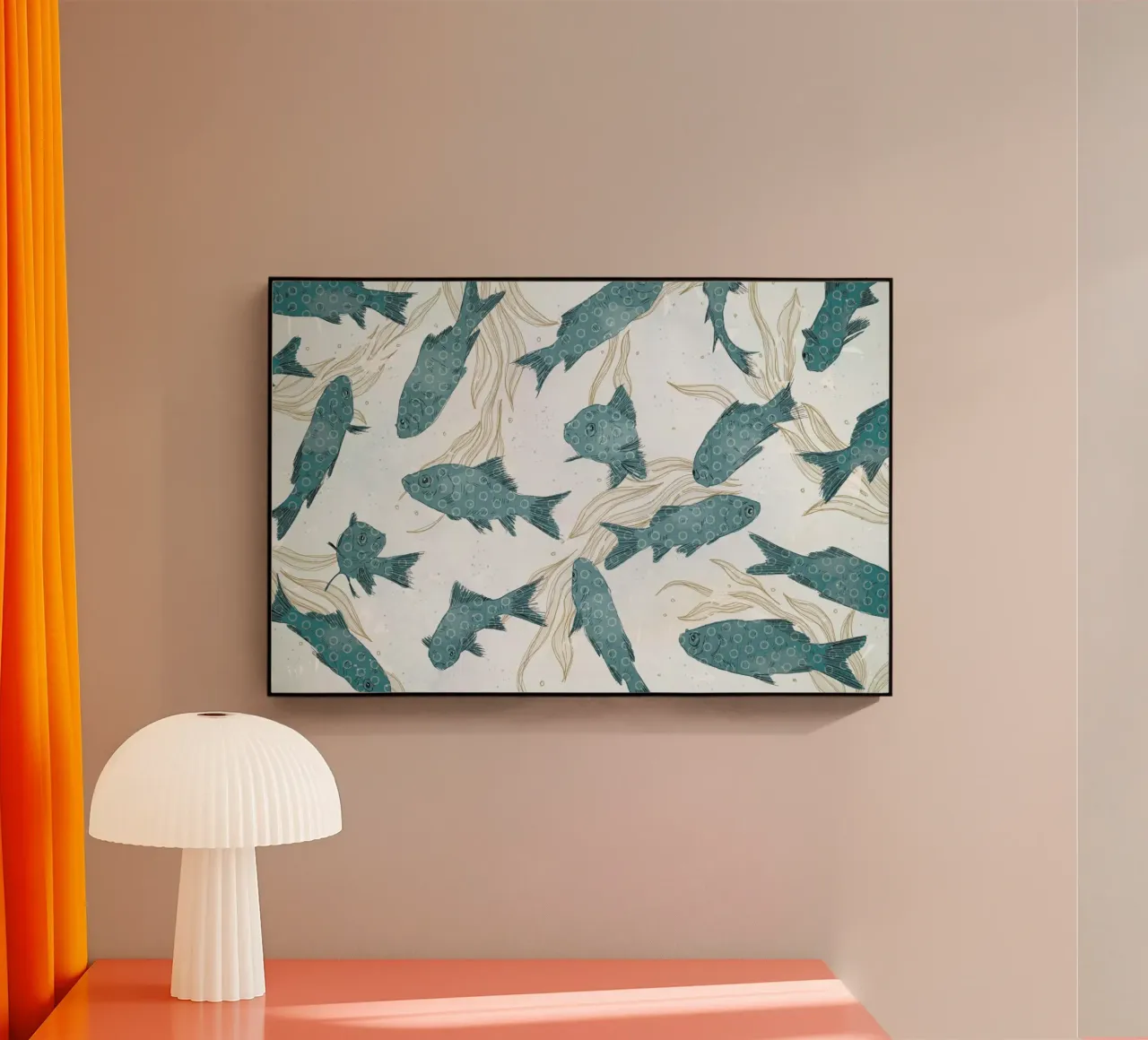 Blue Fish acryl van Tracie Andrews