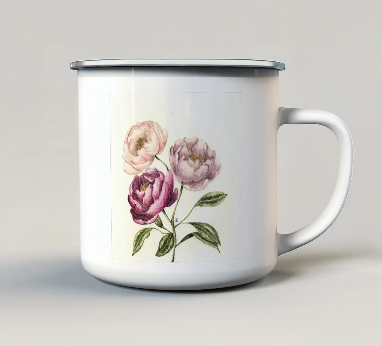 colorful peonys tazza in smalto da Nathys_illustration
