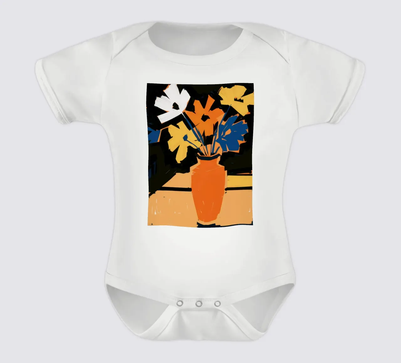 Fusione di colori fauve body neonato maniche corte da Sky Velour