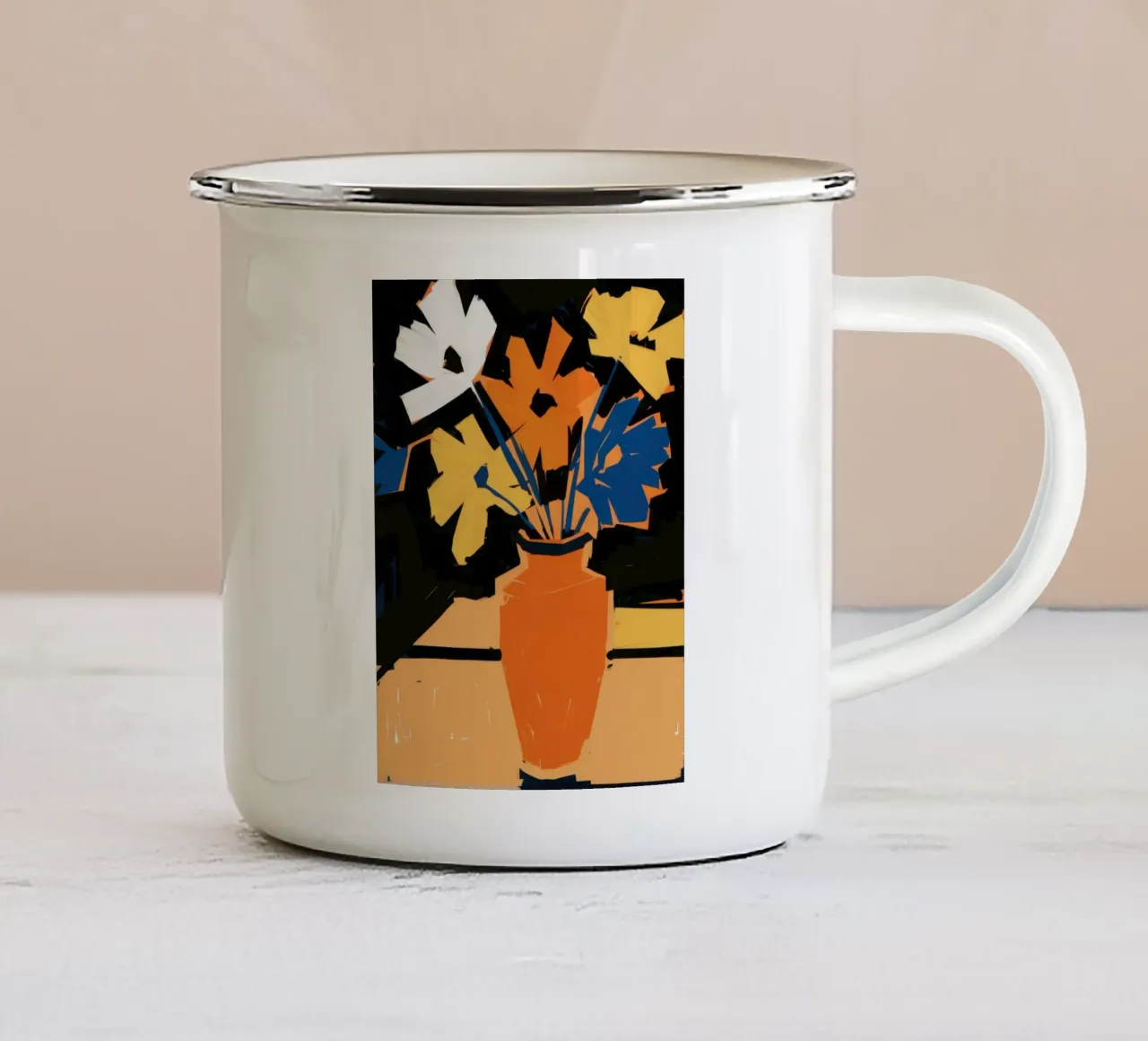 Fusione di colori fauve tazza in smalto da Sky Velour